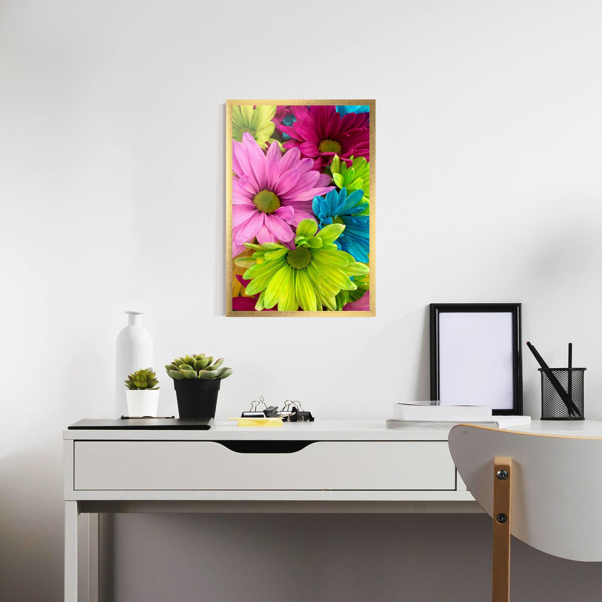 Gerahmte Poster Three Shades Of Flower mockup 7