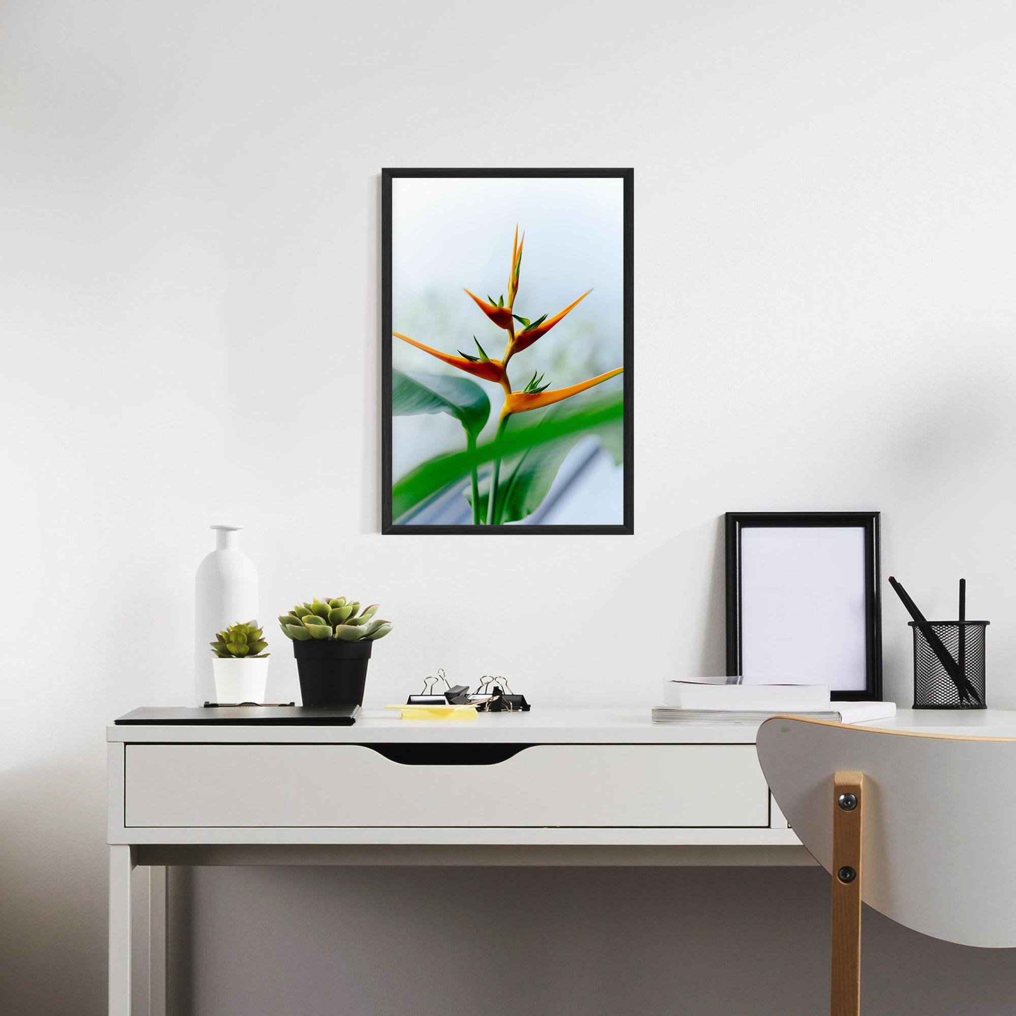 Gerahmte Poster Exotic Orange Green mockup 7