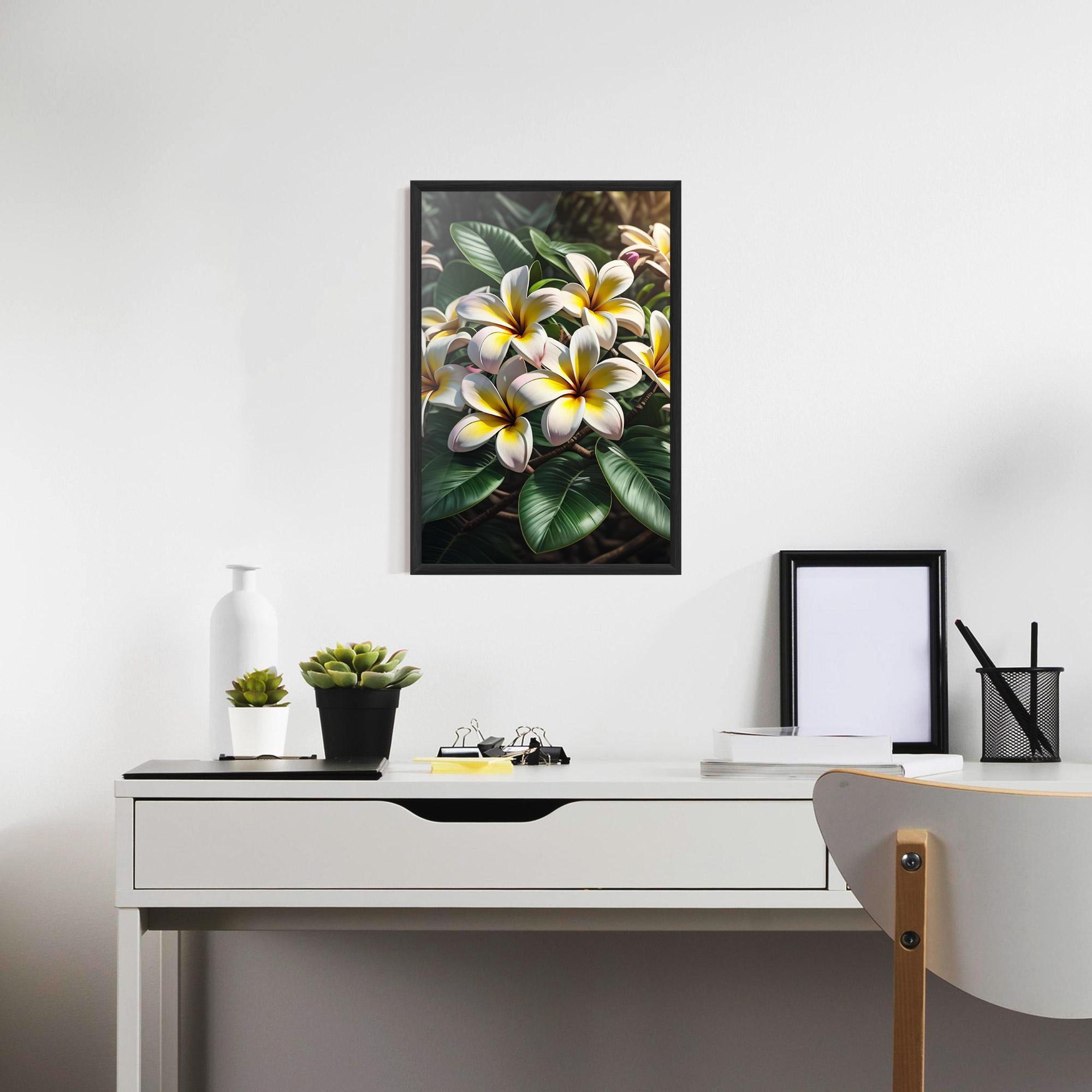 Gerahmte Poster Exotic White Yellow mockup 7