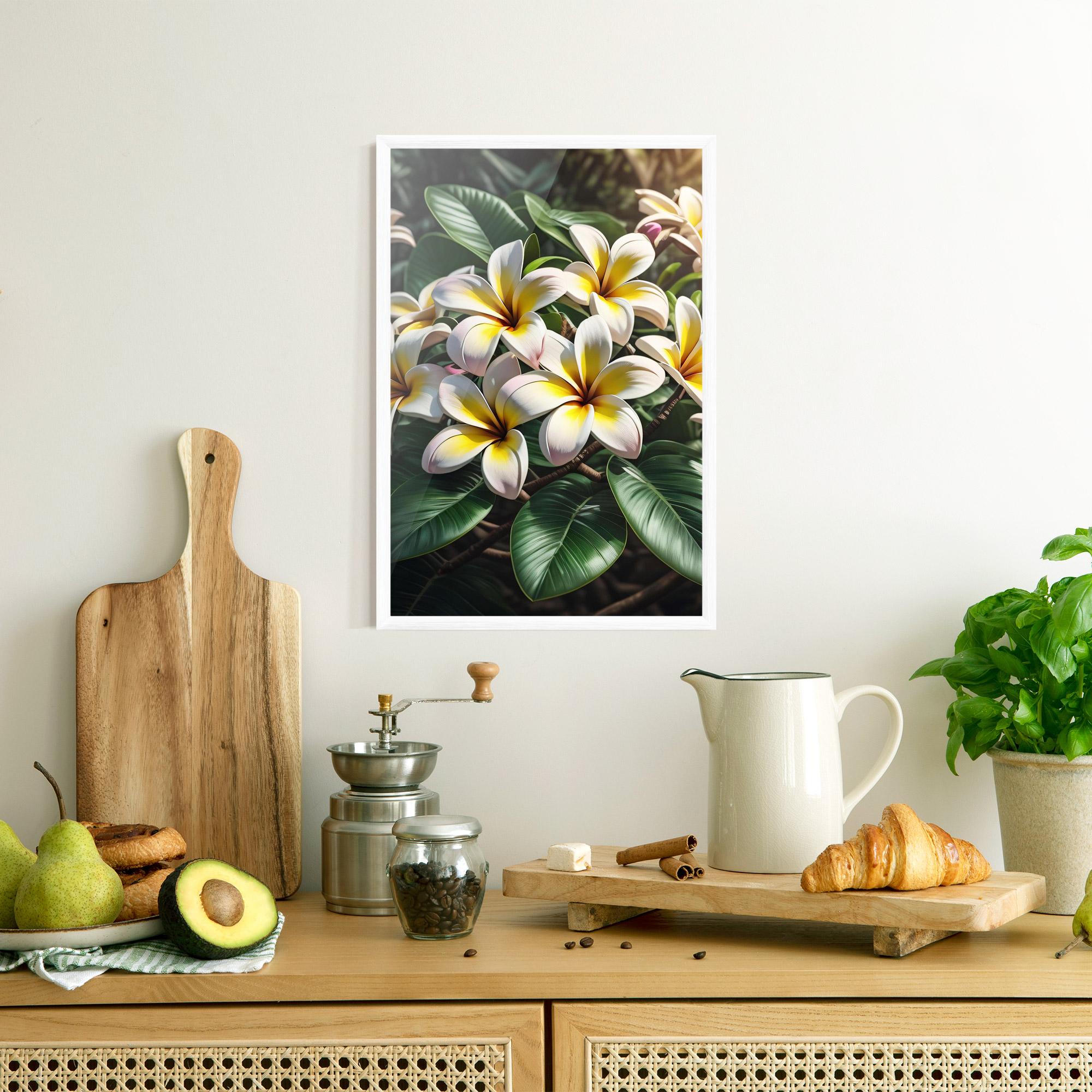 Gerahmte Poster Exotic White Yellow mockup 8