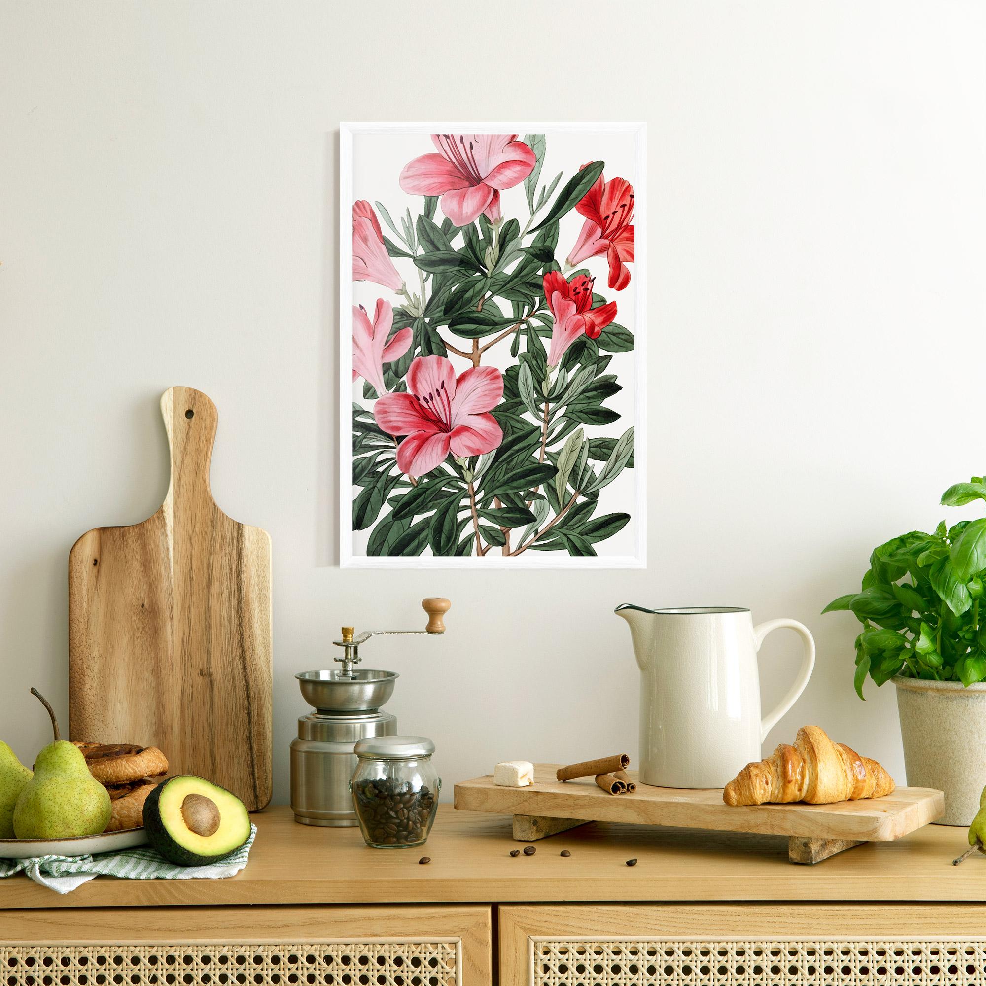 Gerahmte Poster Pink Exotic Red mockup 8