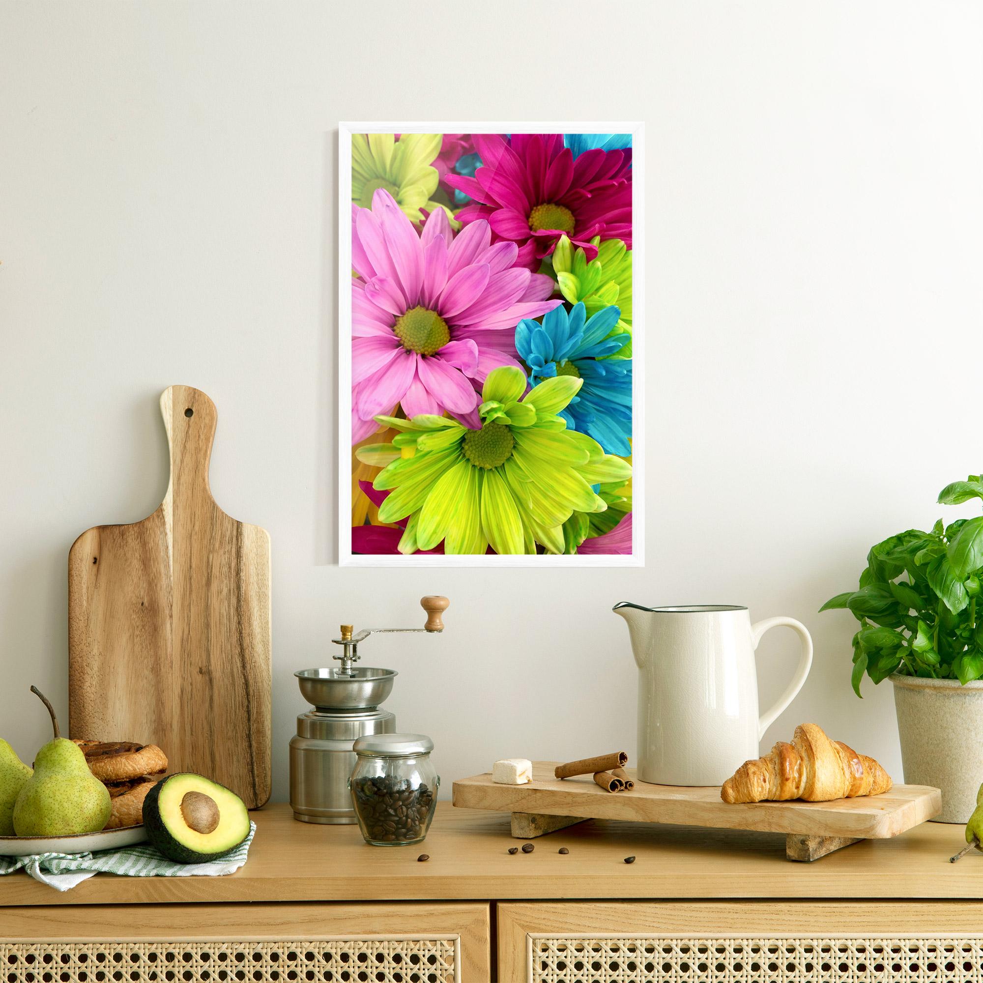 Gerahmte Poster Three Shades Of Flower mockup 8