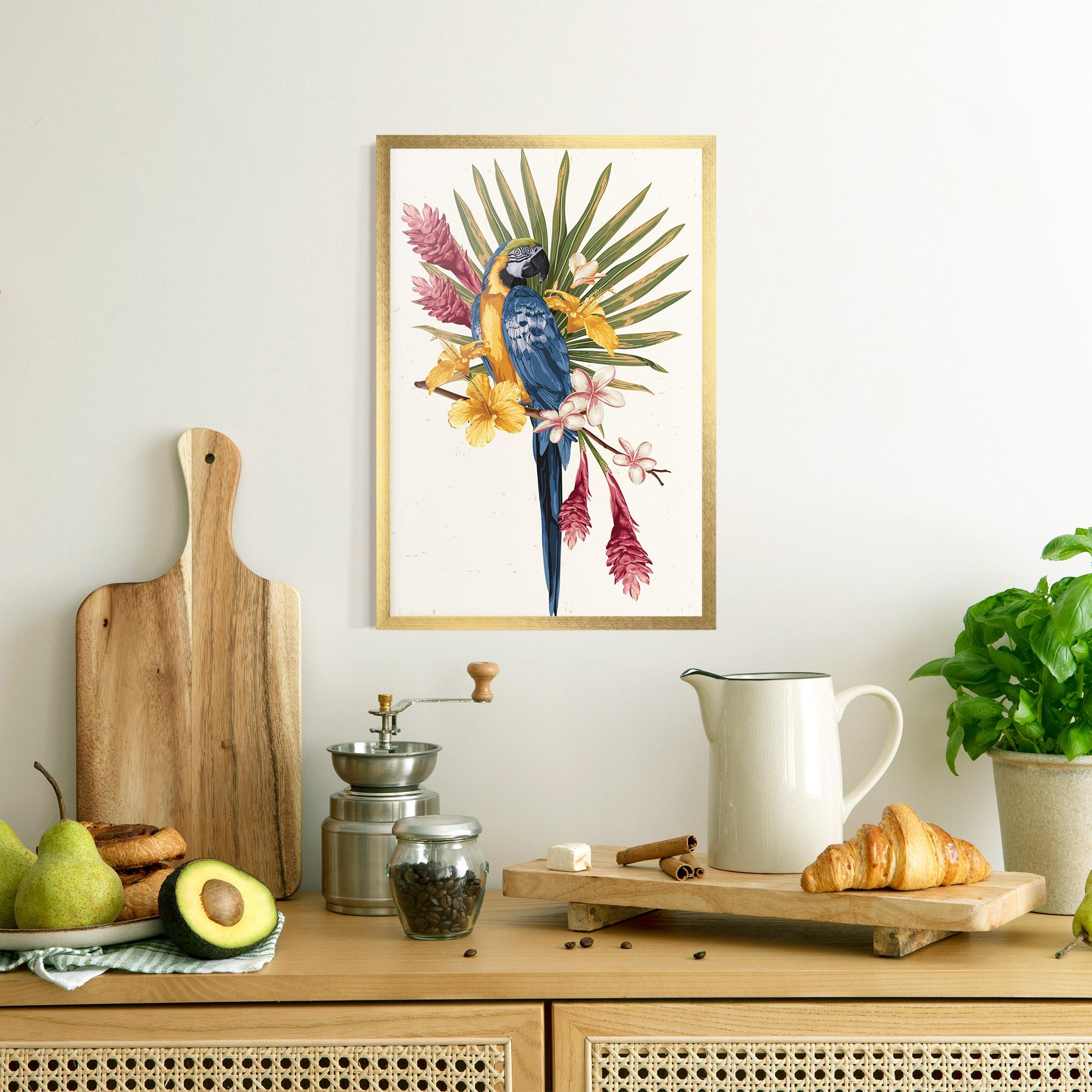 Gerahmte Poster Exotic Bird Flower mockup 8