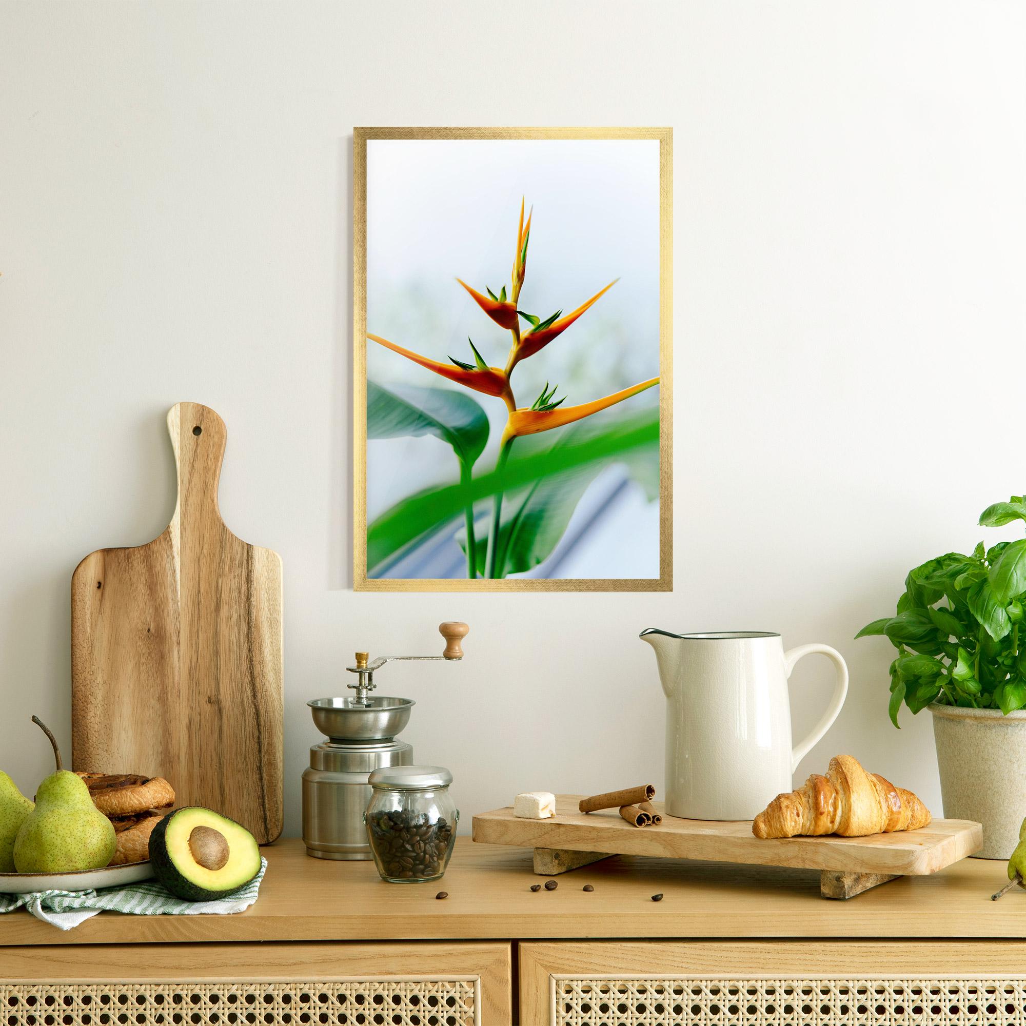 Gerahmte Poster Exotic Orange Green mockup 8