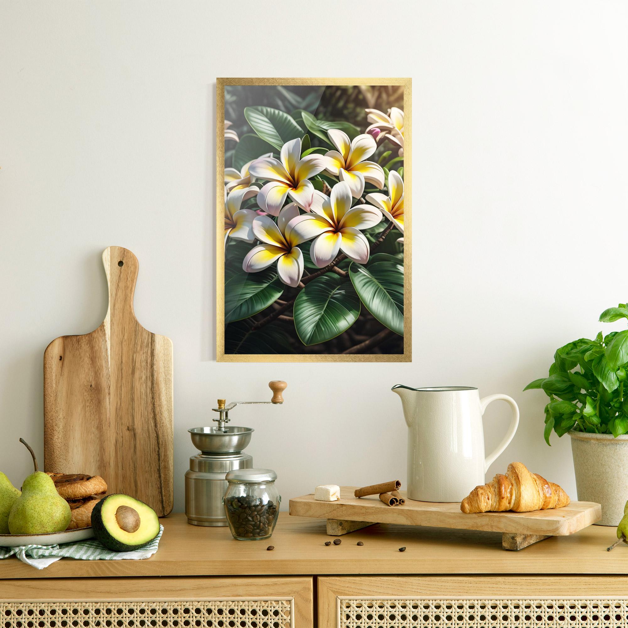 Gerahmte Poster Exotic White Yellow mockup 8