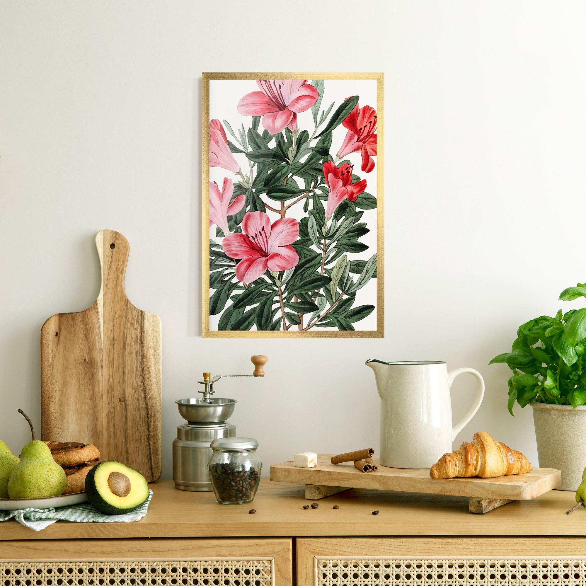 Gerahmte Poster Pink Exotic Red mockup 8