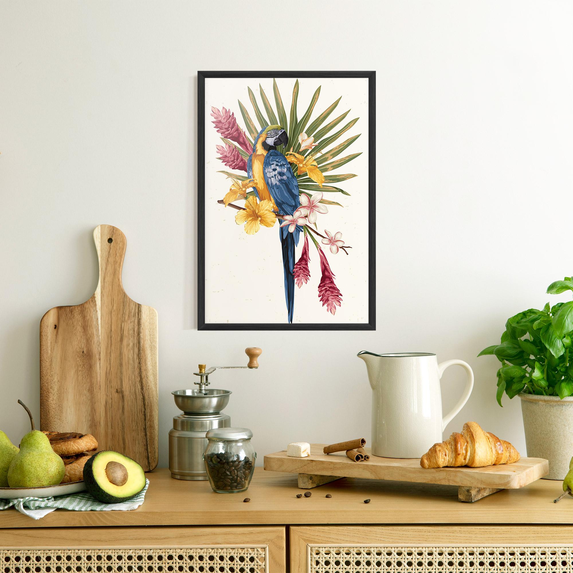 Gerahmte Poster Exotic Bird Flower mockup 8