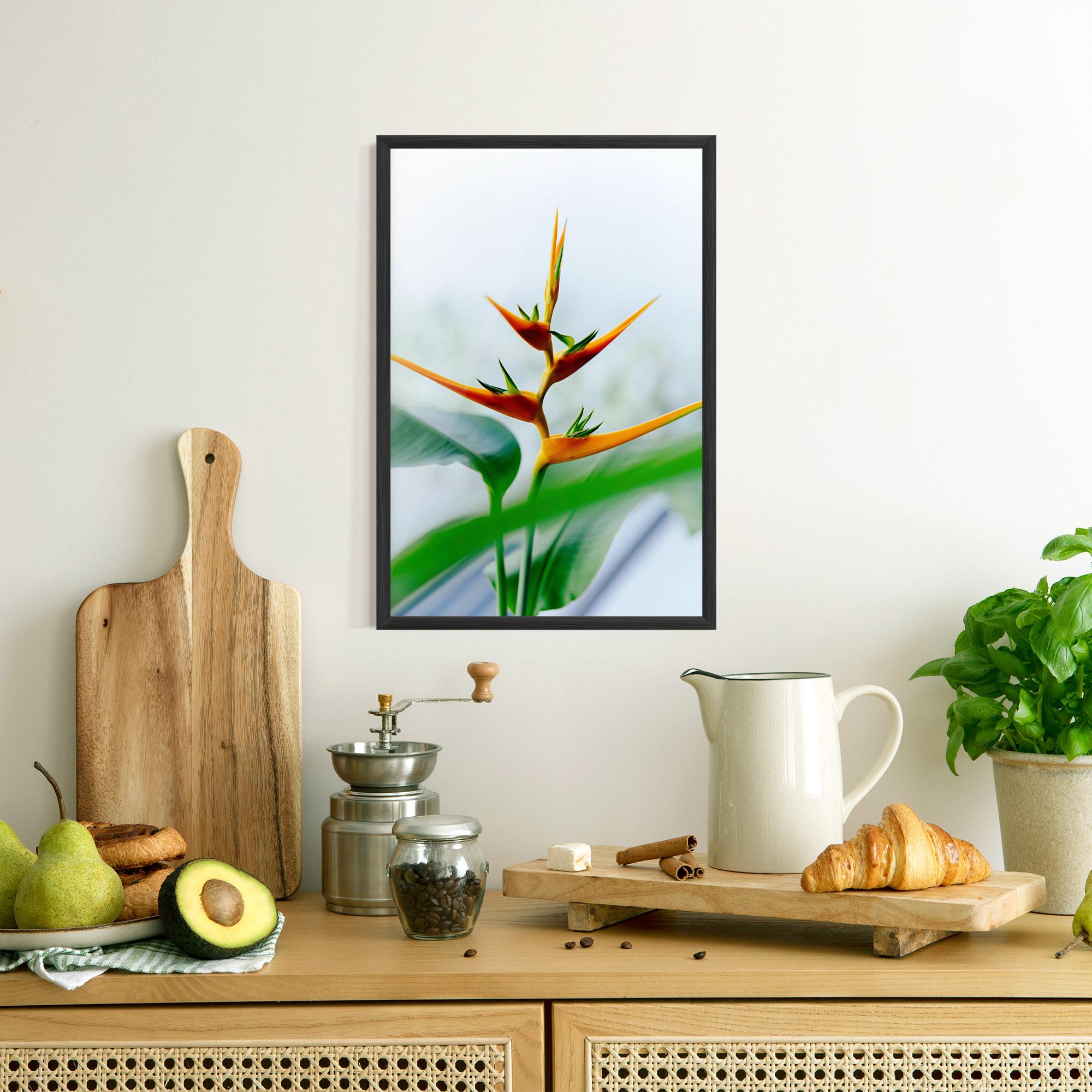 Gerahmte Poster Exotic Orange Green mockup 8