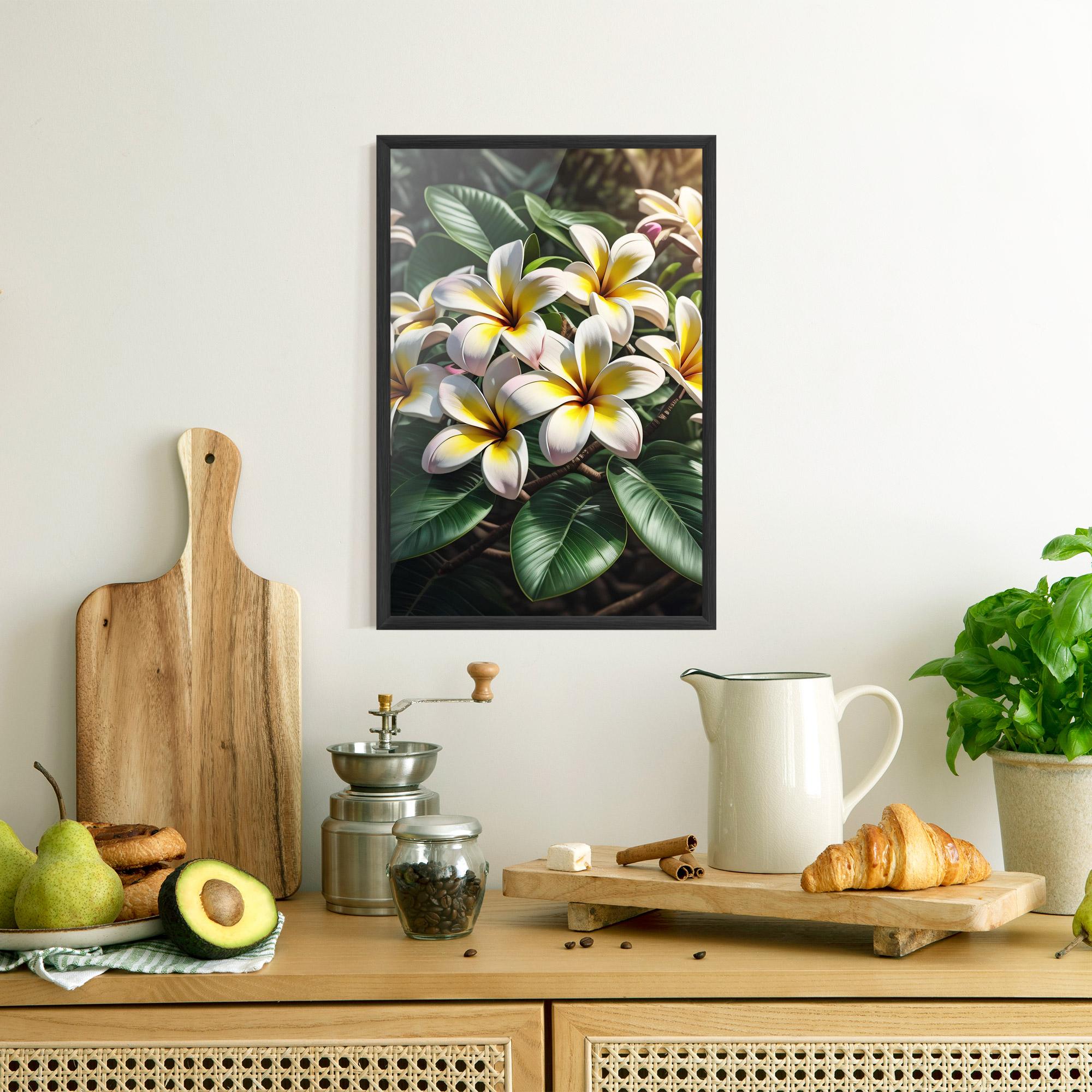 Gerahmte Poster Exotic White Yellow mockup 8
