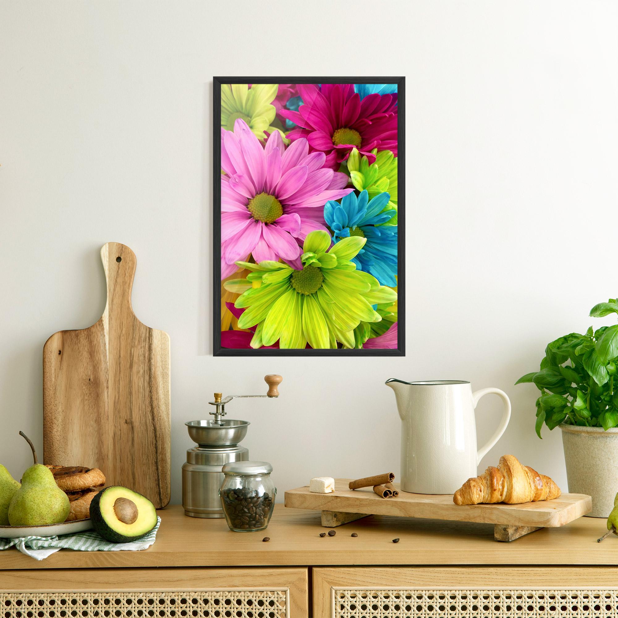 Gerahmte Poster Three Shades Of Flower mockup 8