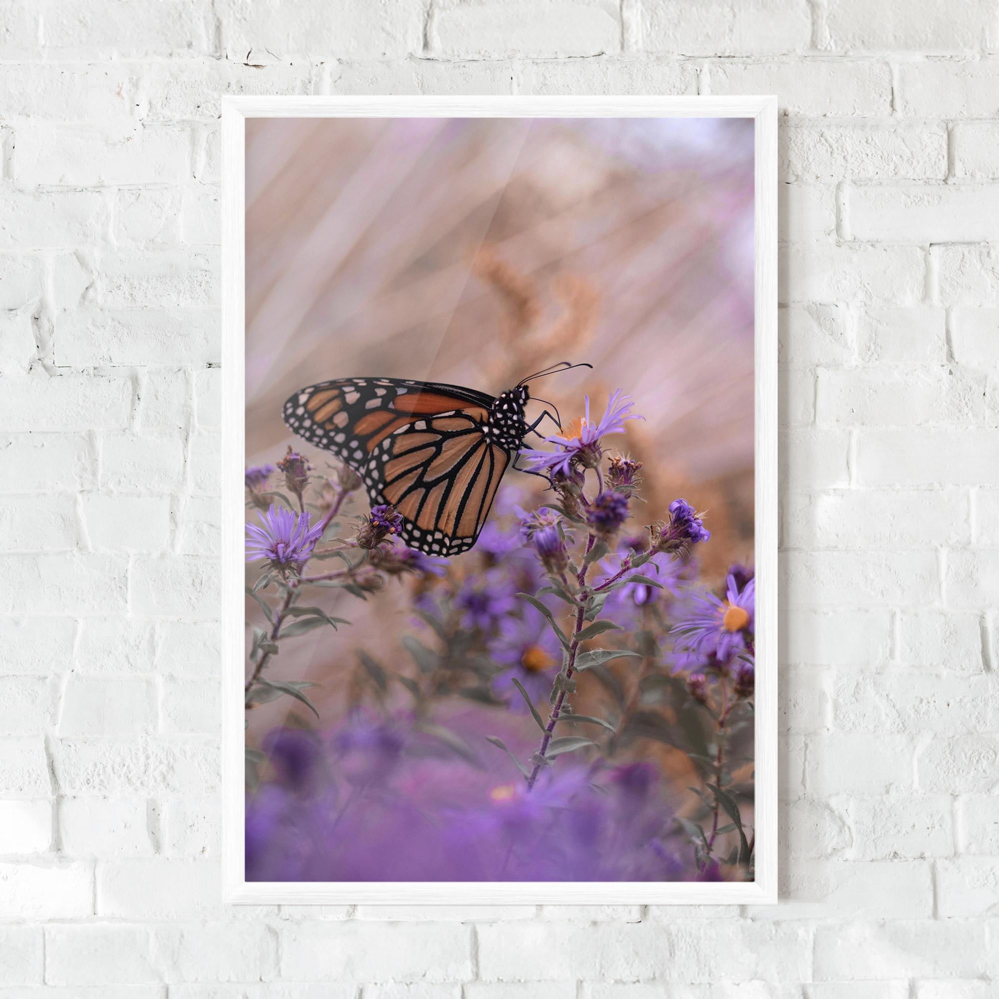 Gerahmte Poster Wild Plant Butterfly mockup 0