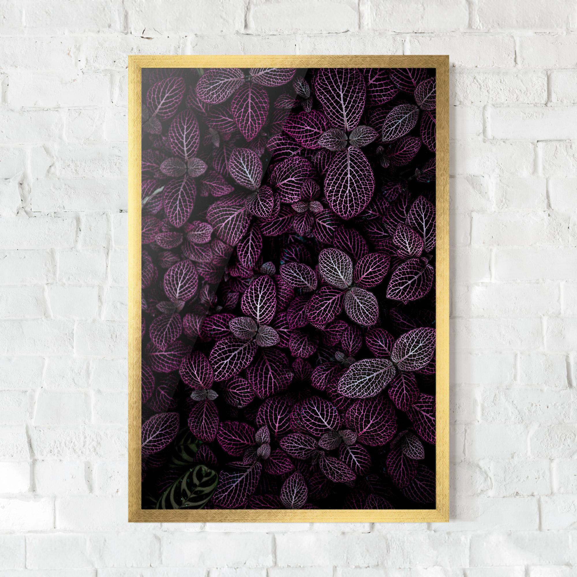 Gerahmte Poster Purple Leaves mockup 0