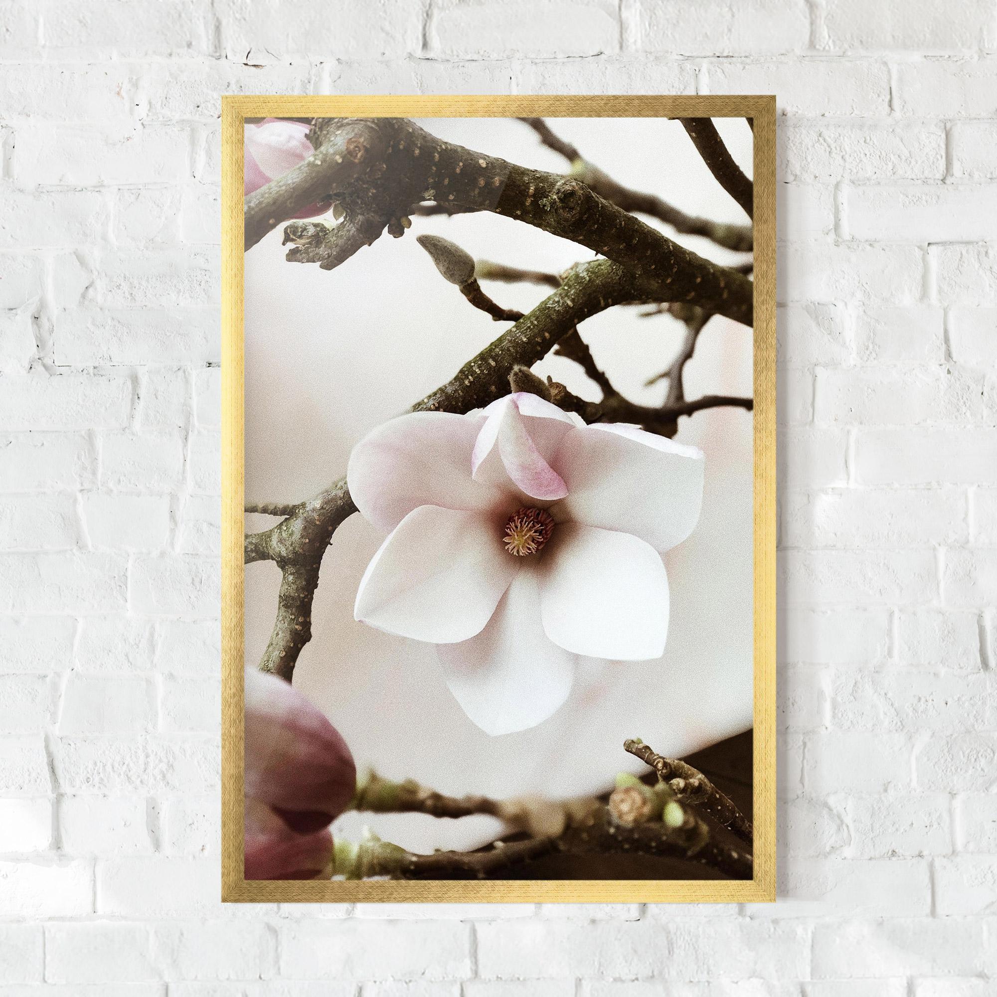 Gerahmte Poster White Flower Tree mockup 0