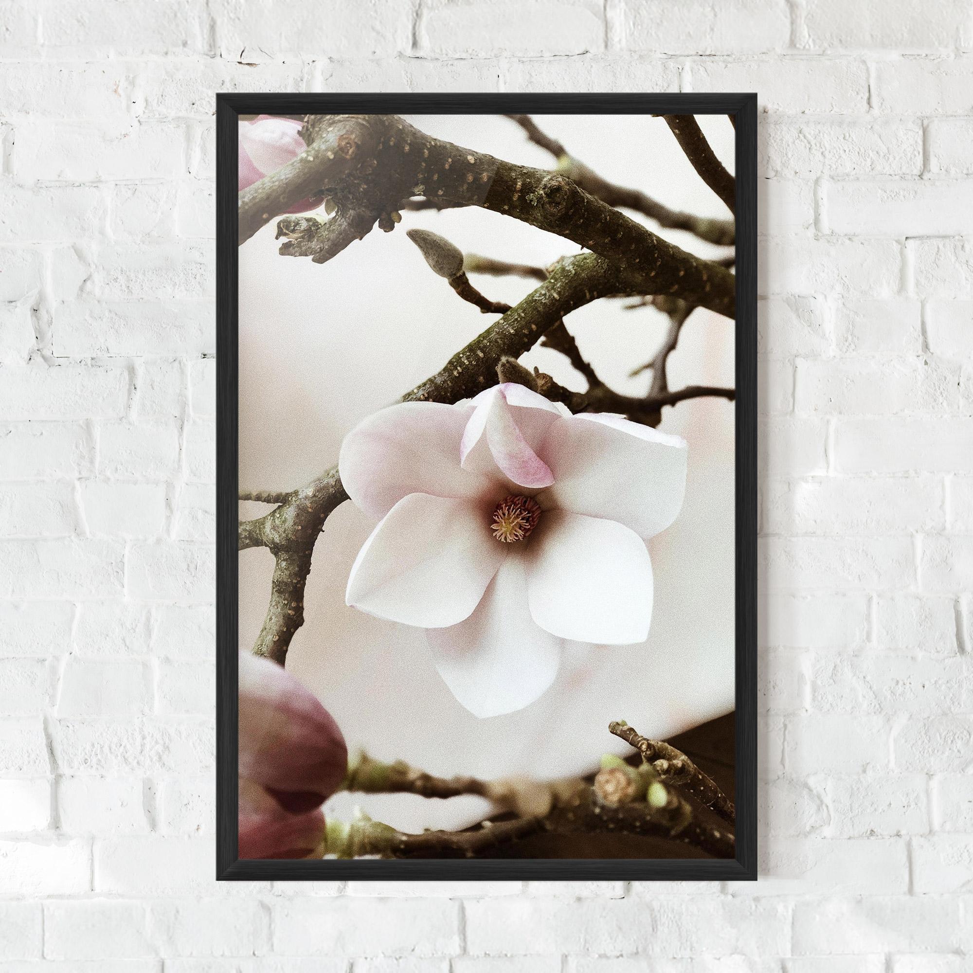 Gerahmte Poster White Flower Tree mockup 0