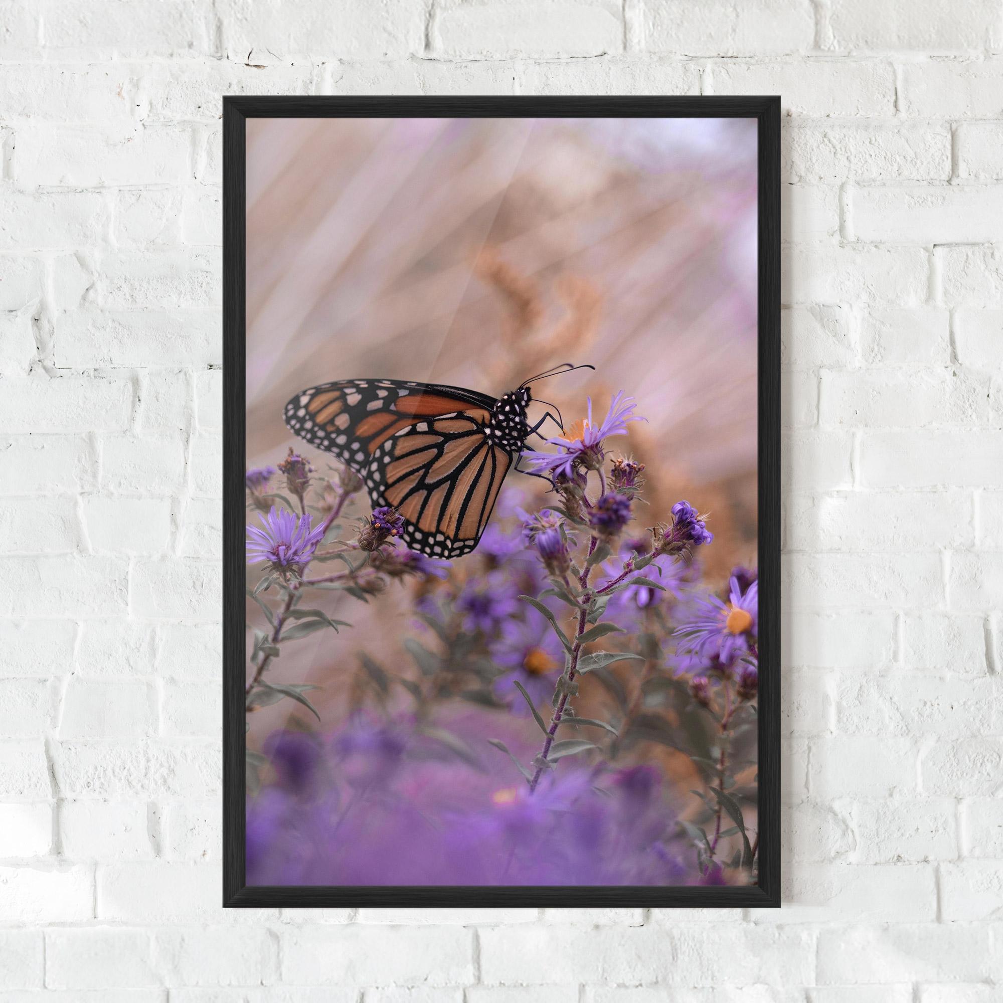 Gerahmte Poster Wild Plant Butterfly mockup 0