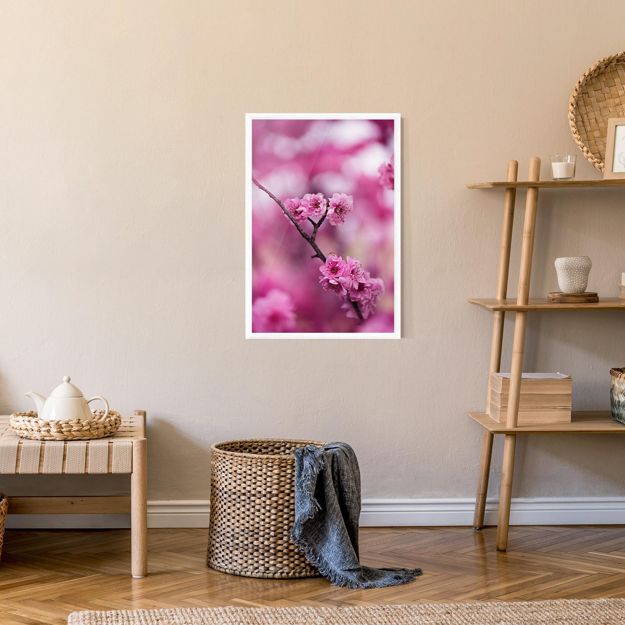 Gerahmte Poster Pink Flower Tree mockup 9