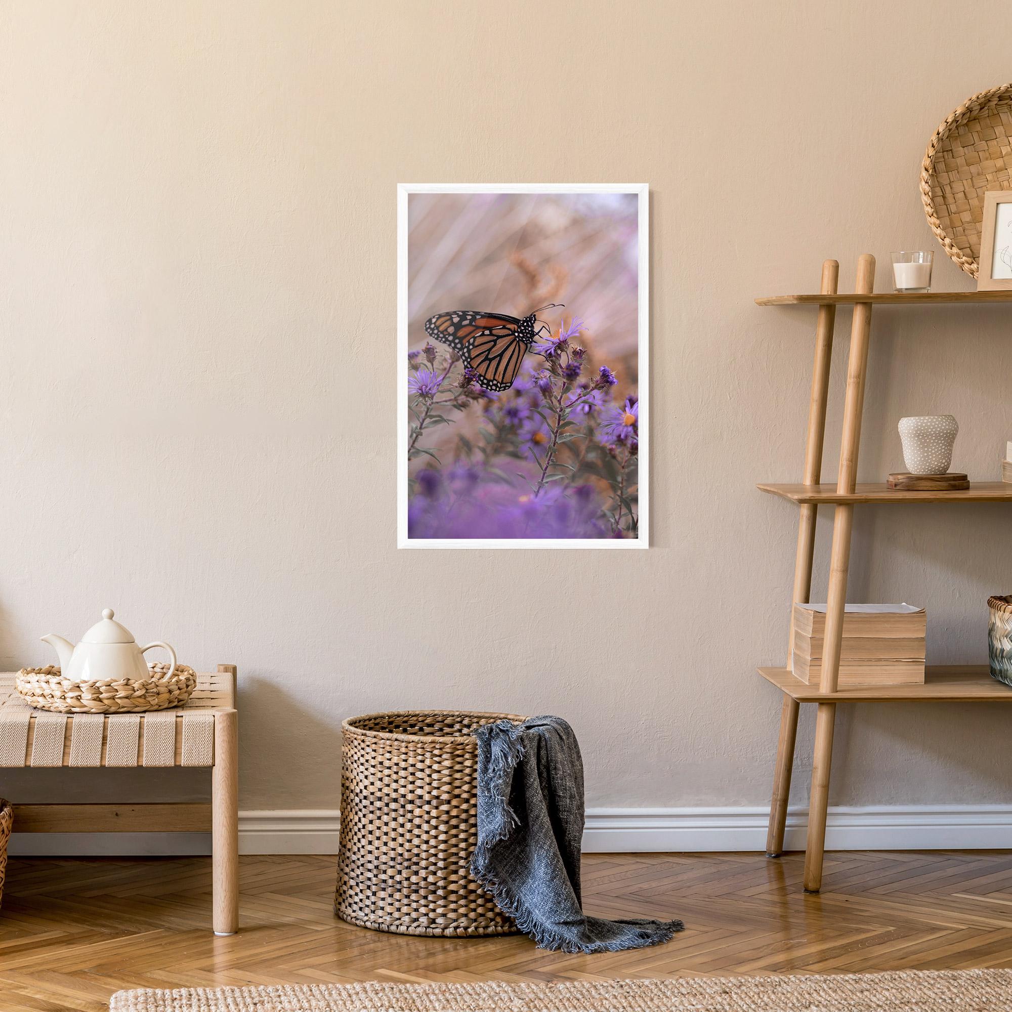 Gerahmte Poster Wild Plant Butterfly mockup 9