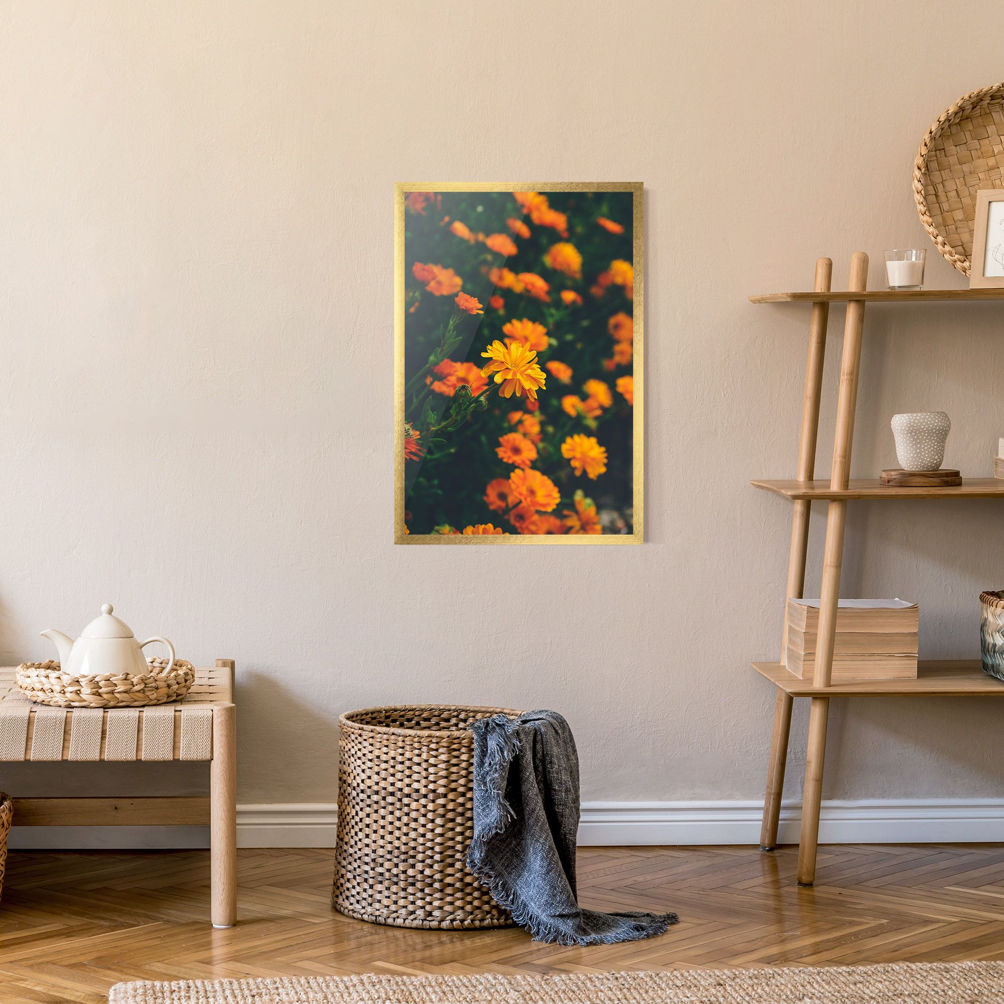 Garden Orange Flowers mockup 9