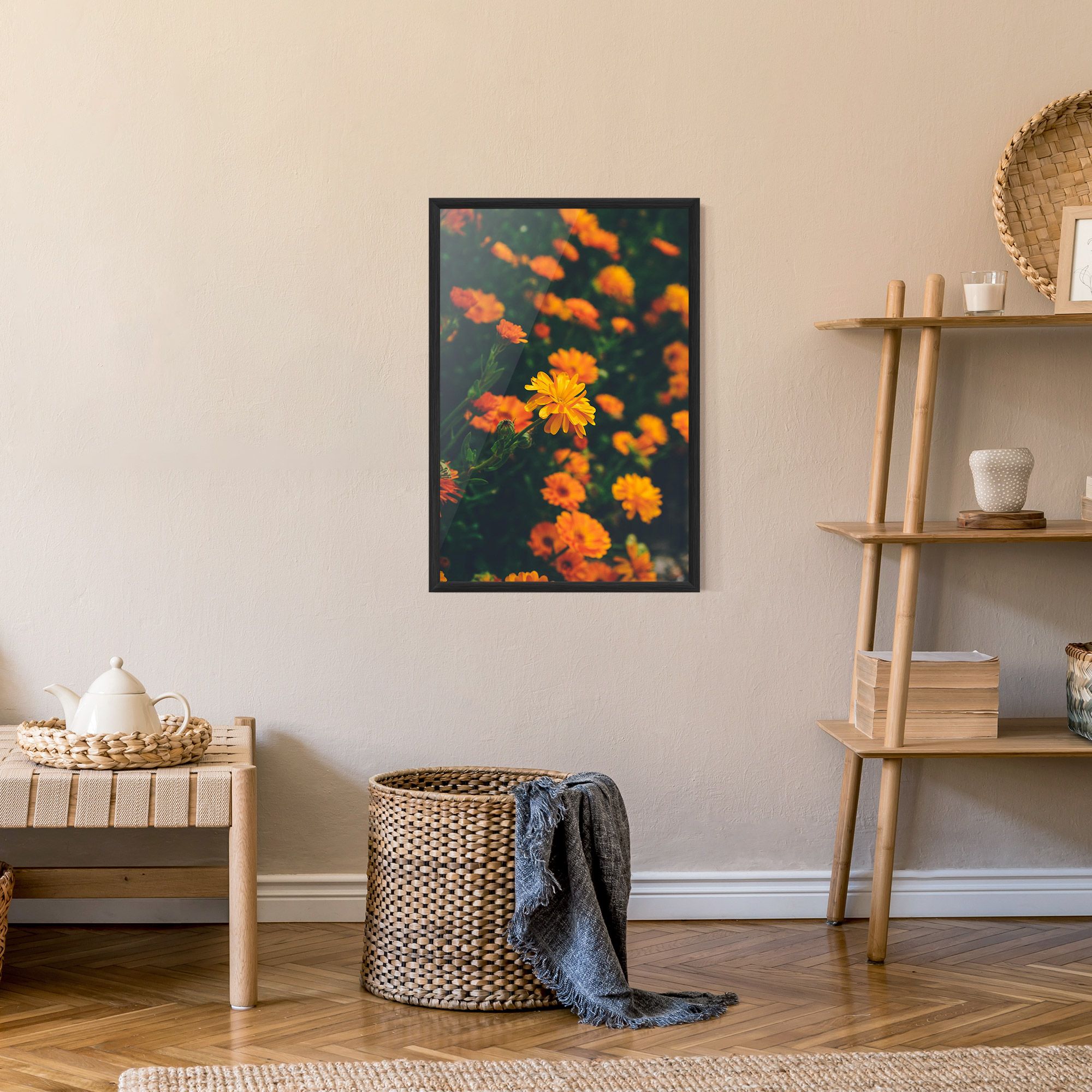 Garden Orange Flowers mockup 9