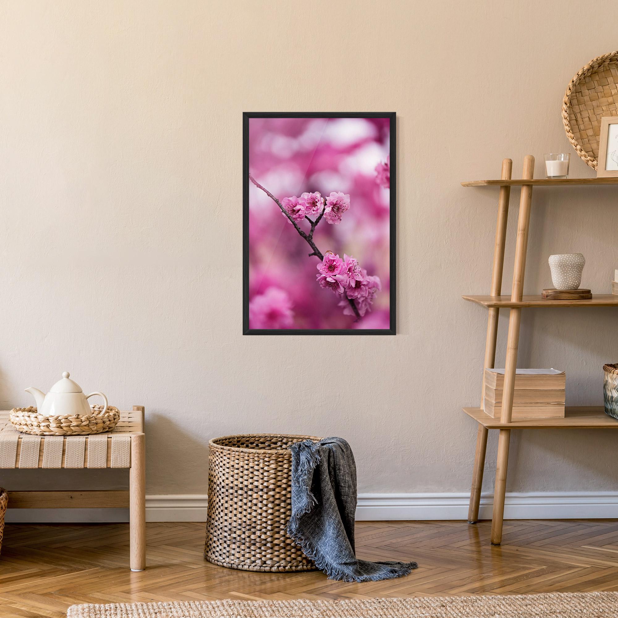 Gerahmte Poster Pink Flower Tree mockup 9