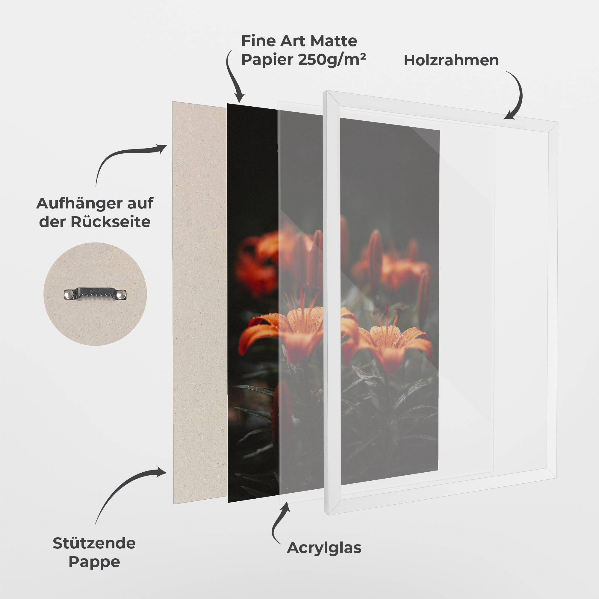 Gerahmte Poster Dreamy Wild Flower mockup 1