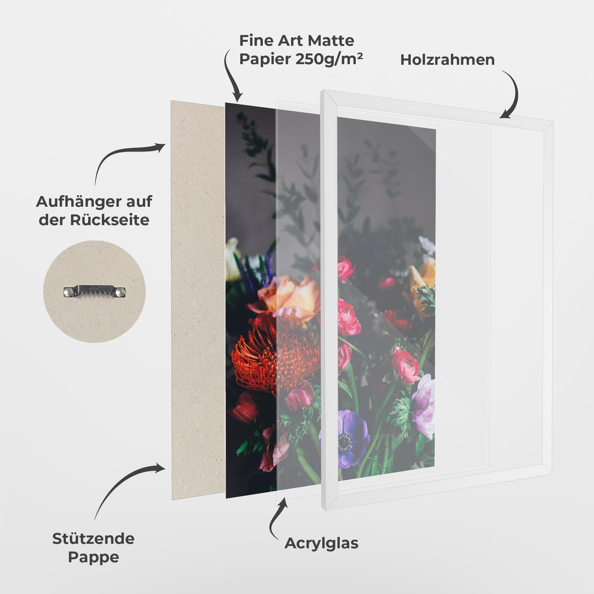 Gerahmte Poster Flower Garden mockup 1