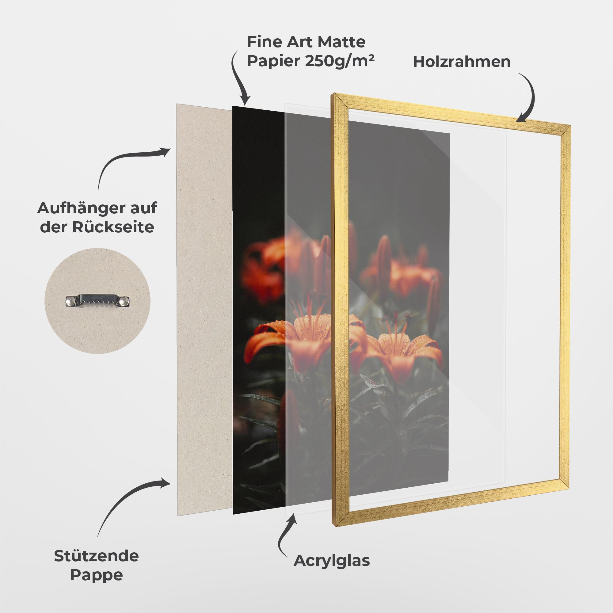 Gerahmte Poster Dreamy Wild Flower mockup 1