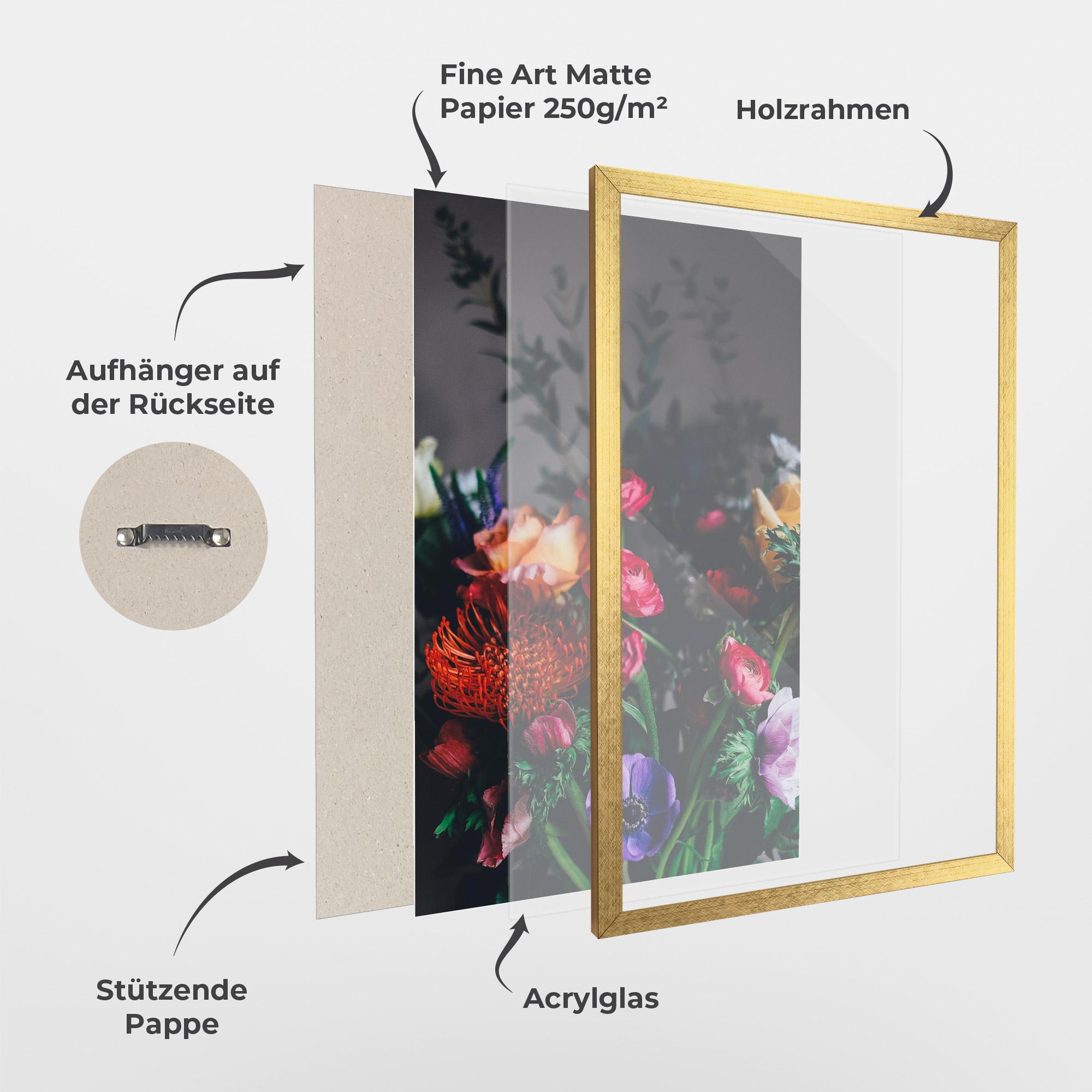 Gerahmte Poster Flower Garden mockup 1