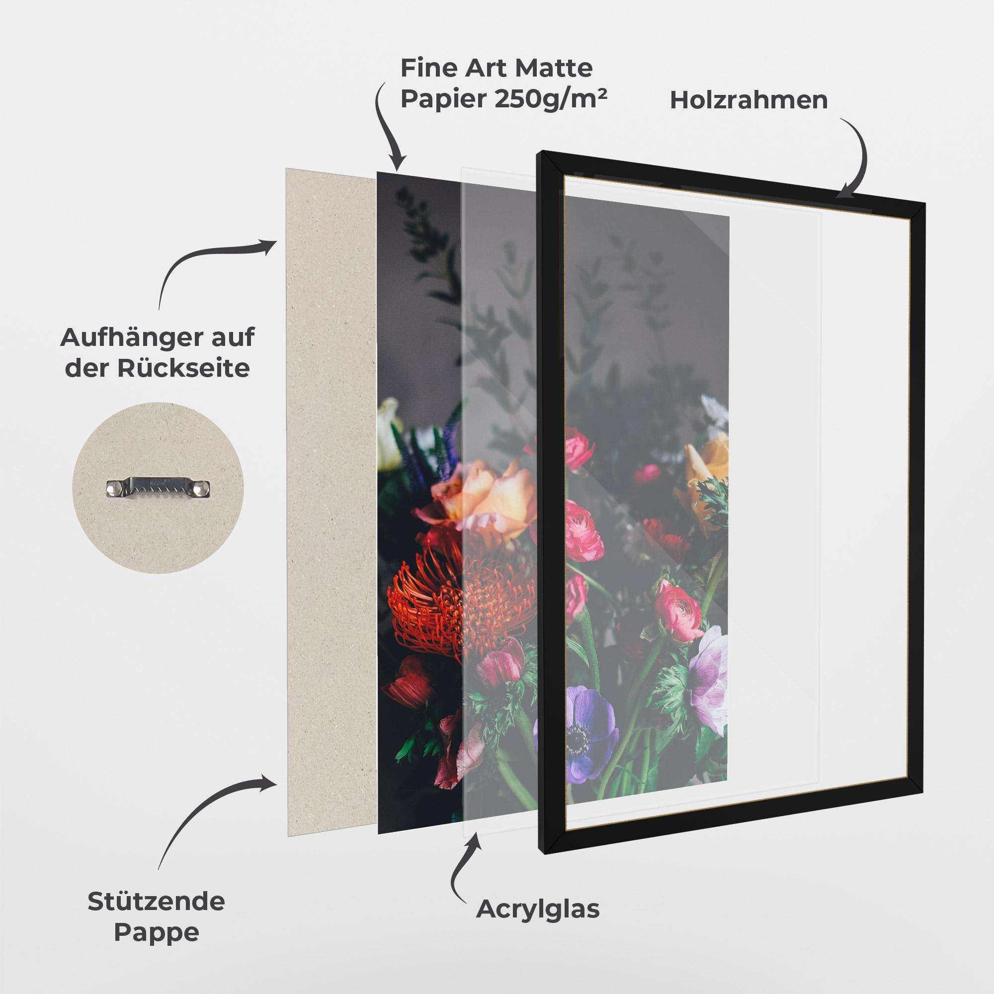 Gerahmte Poster Flower Garden mockup 1