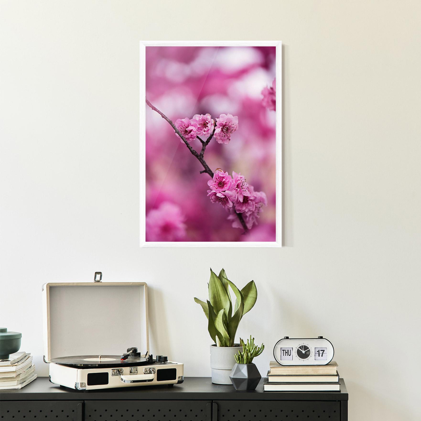 Gerahmte Poster Pink Flower Tree mockup 2