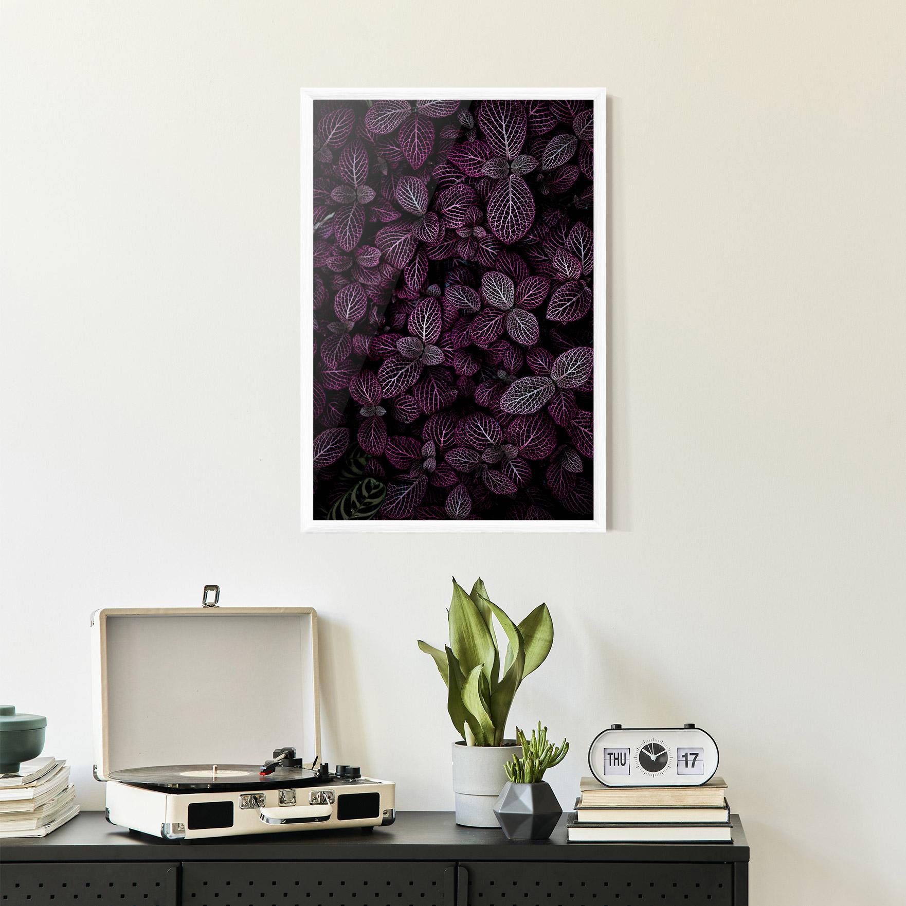 Gerahmte Poster Purple Leaves mockup 2
