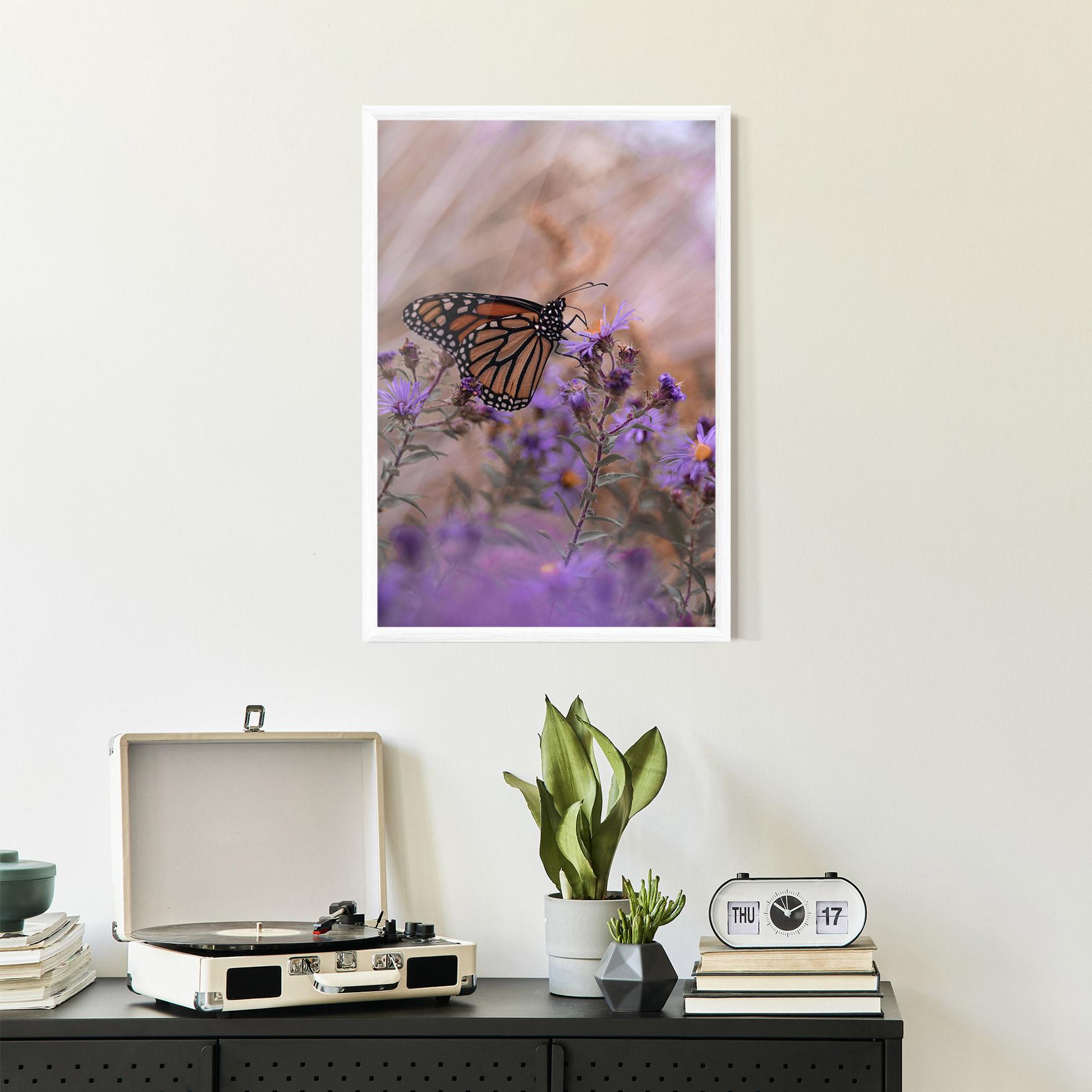 Gerahmte Poster Wild Plant Butterfly mockup 2