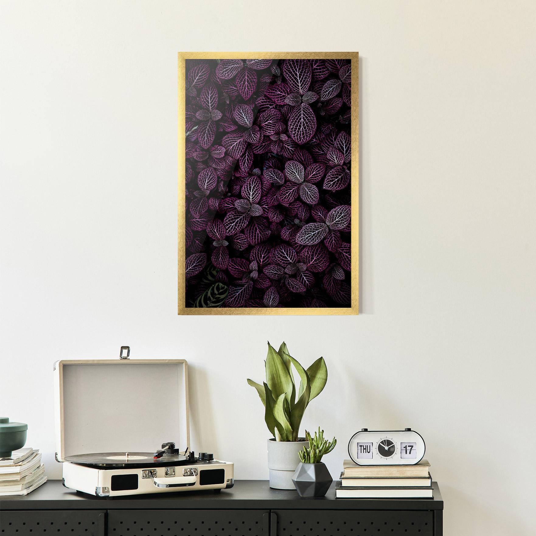 Gerahmte Poster Purple Leaves mockup 2
