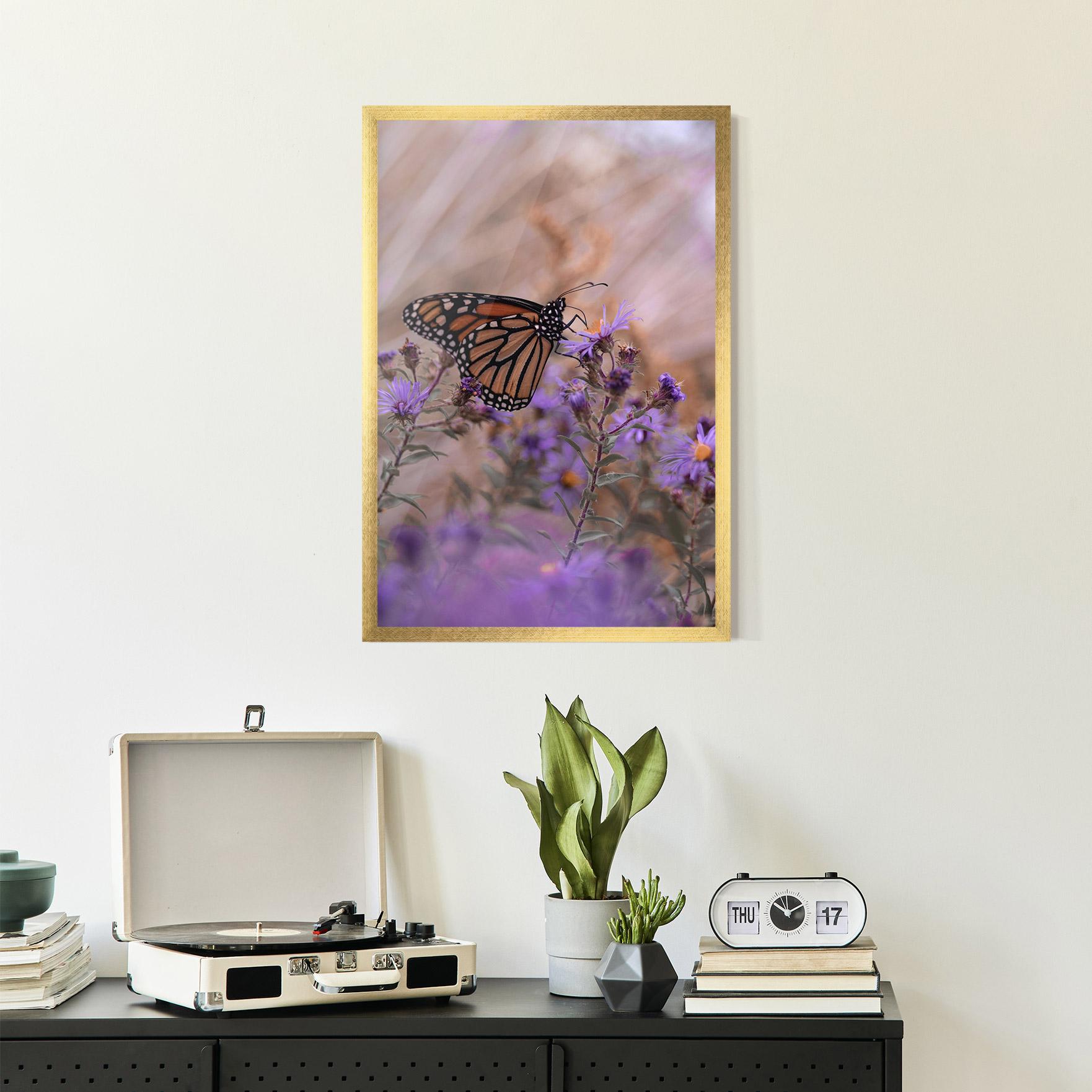 Gerahmte Poster Wild Plant Butterfly mockup 2
