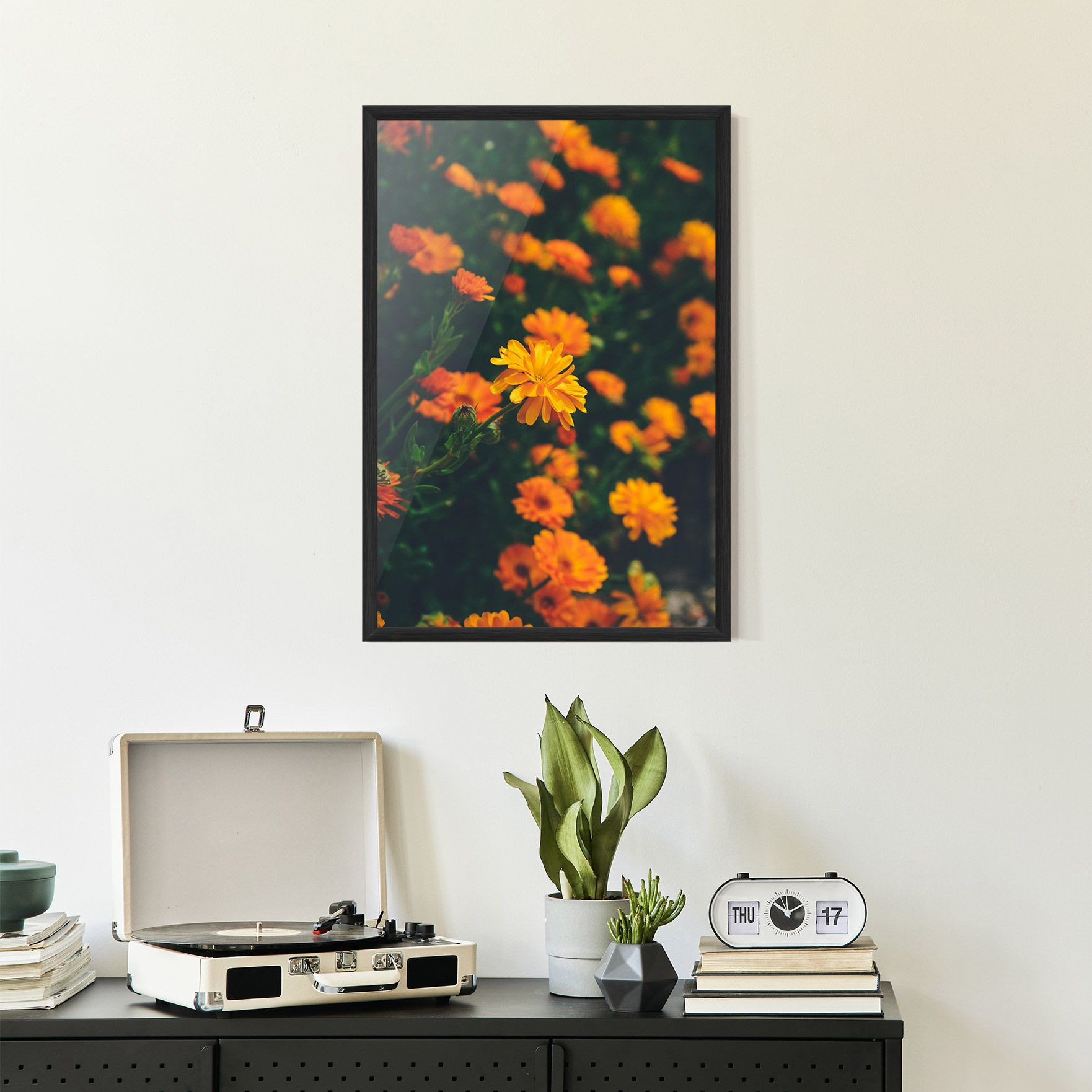 Garden Orange Flowers mockup 2