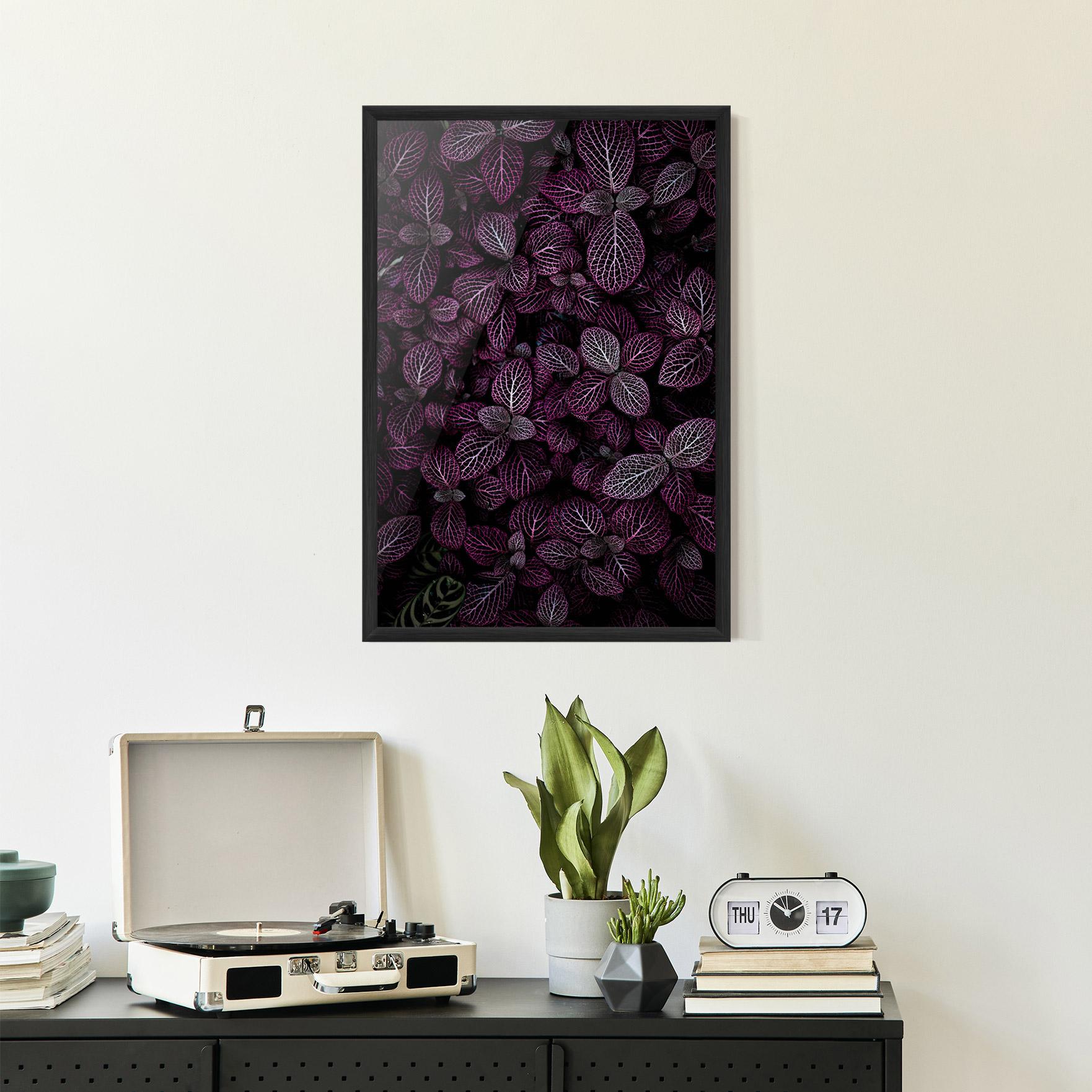 Gerahmte Poster Purple Leaves mockup 2