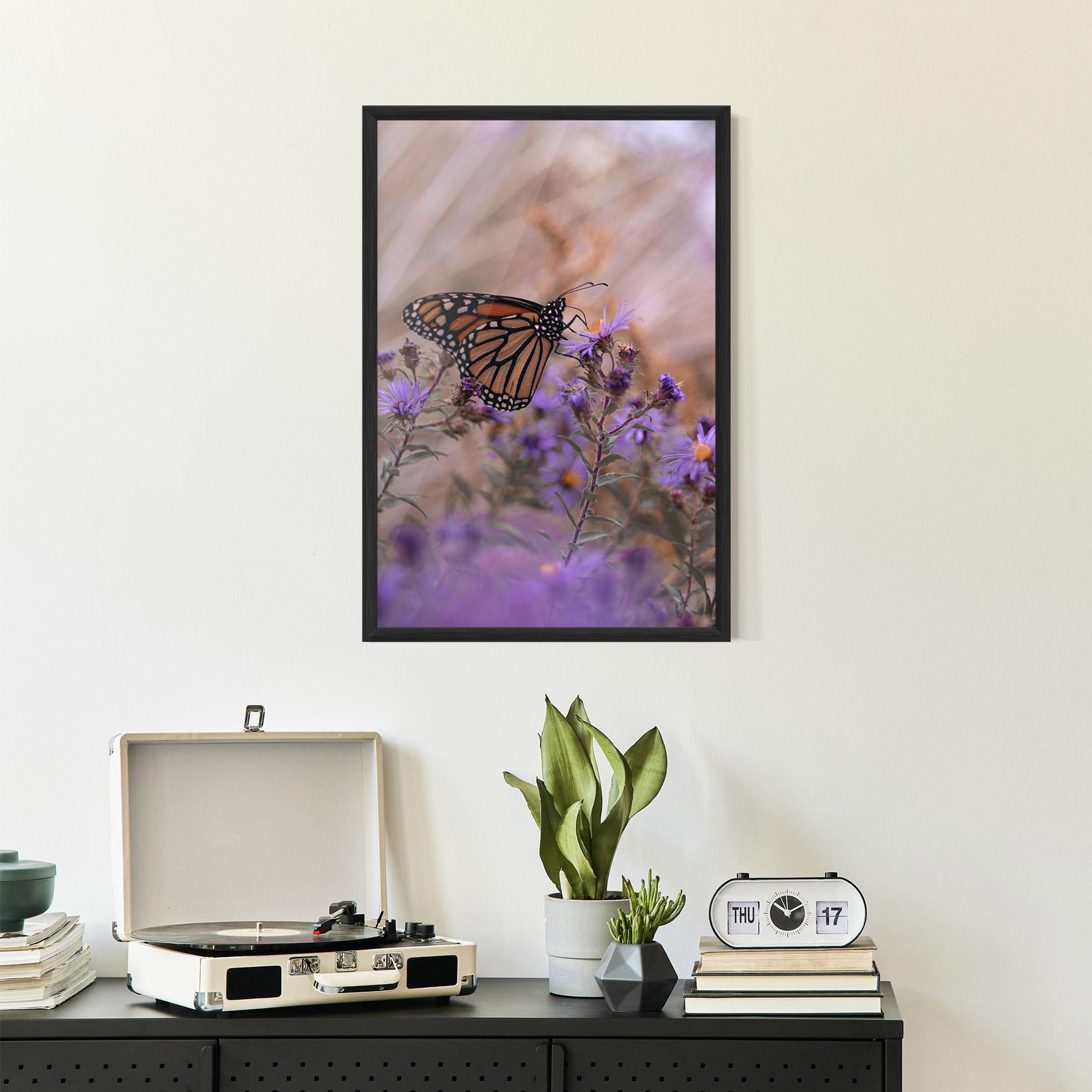 Gerahmte Poster Wild Plant Butterfly mockup 2