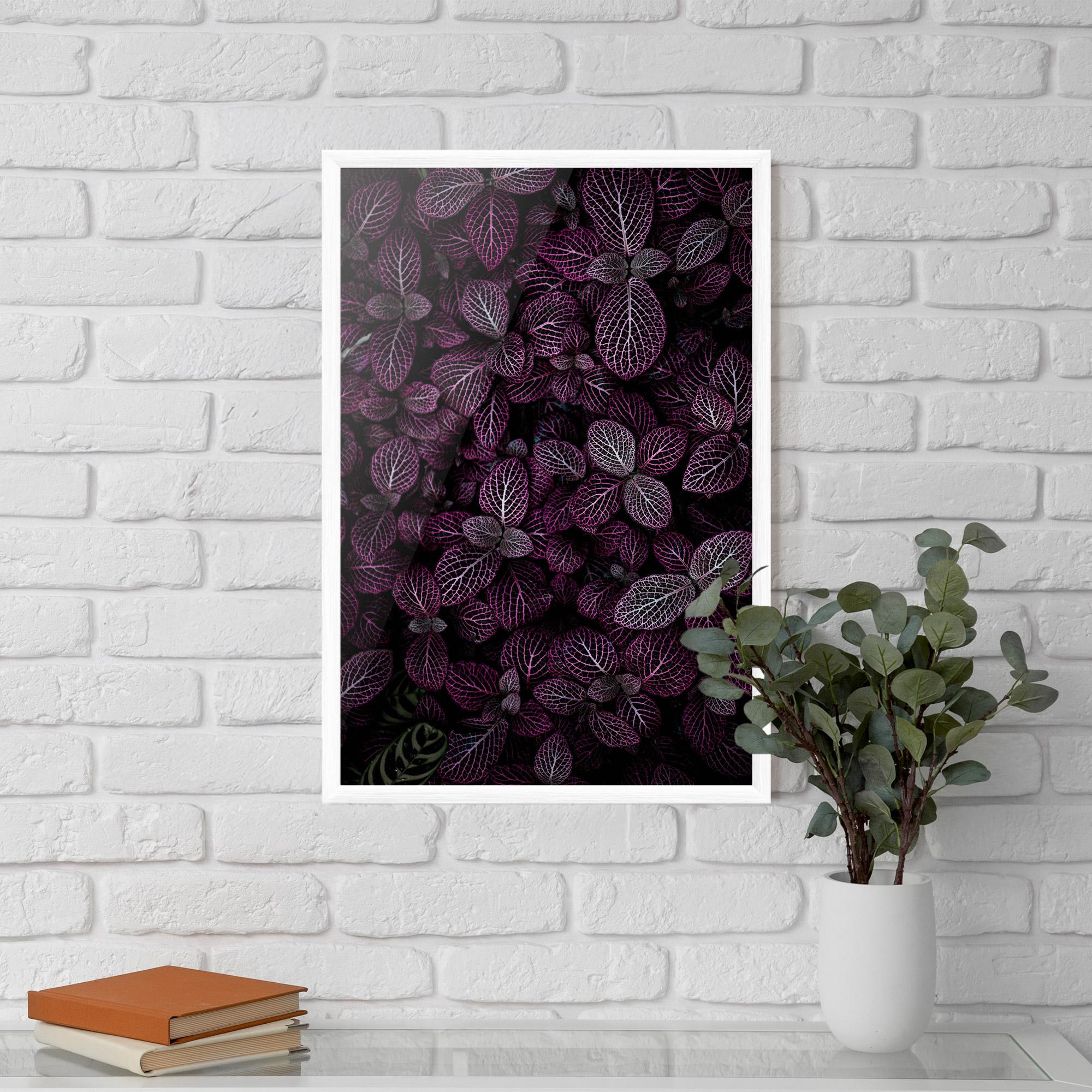 Gerahmte Poster Purple Leaves mockup 5