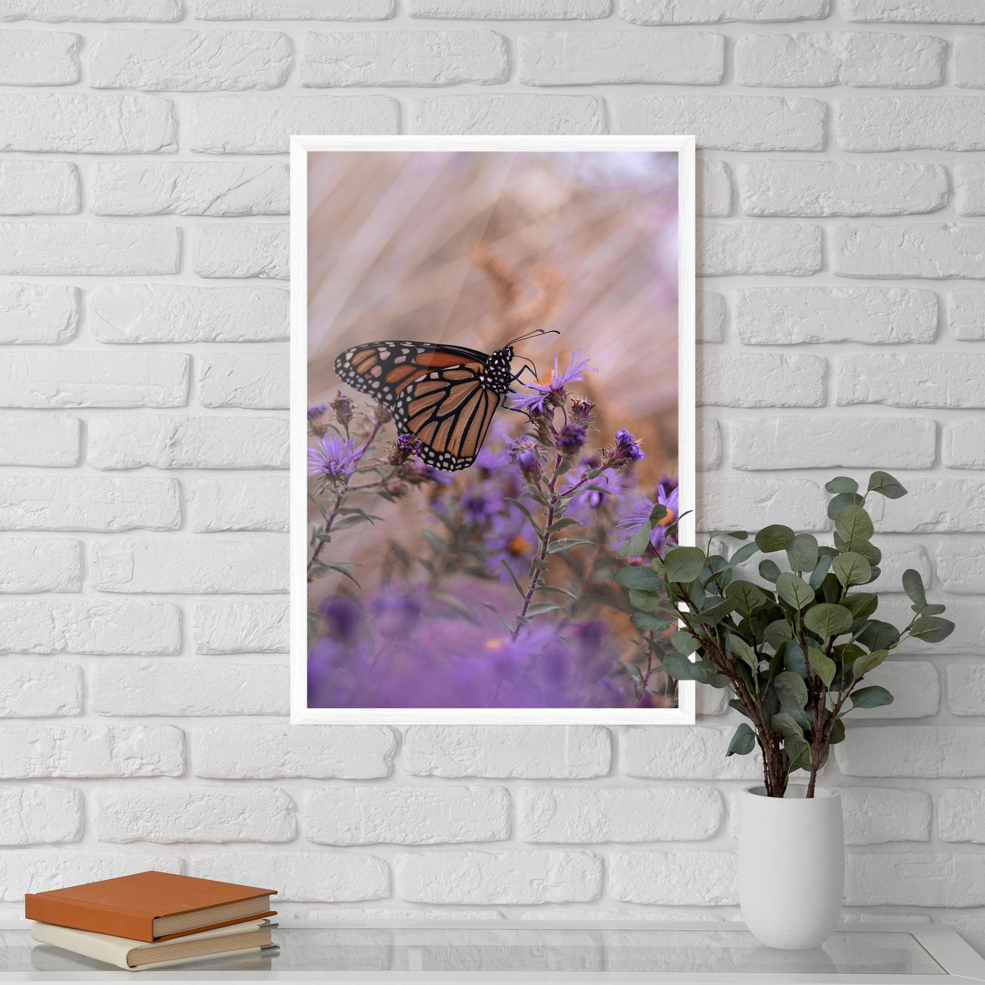 Gerahmte Poster Wild Plant Butterfly mockup 5
