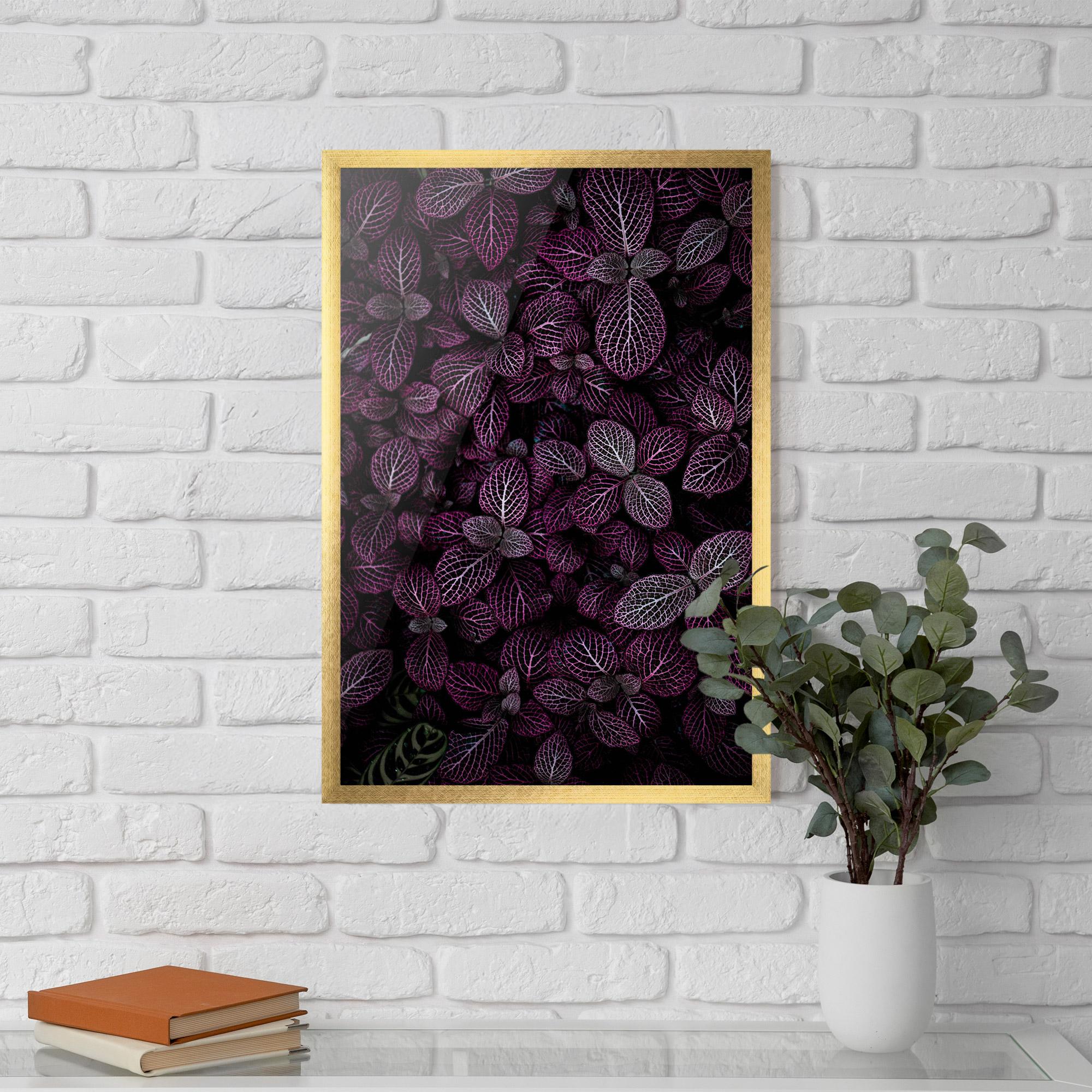 Gerahmte Poster Purple Leaves mockup 5