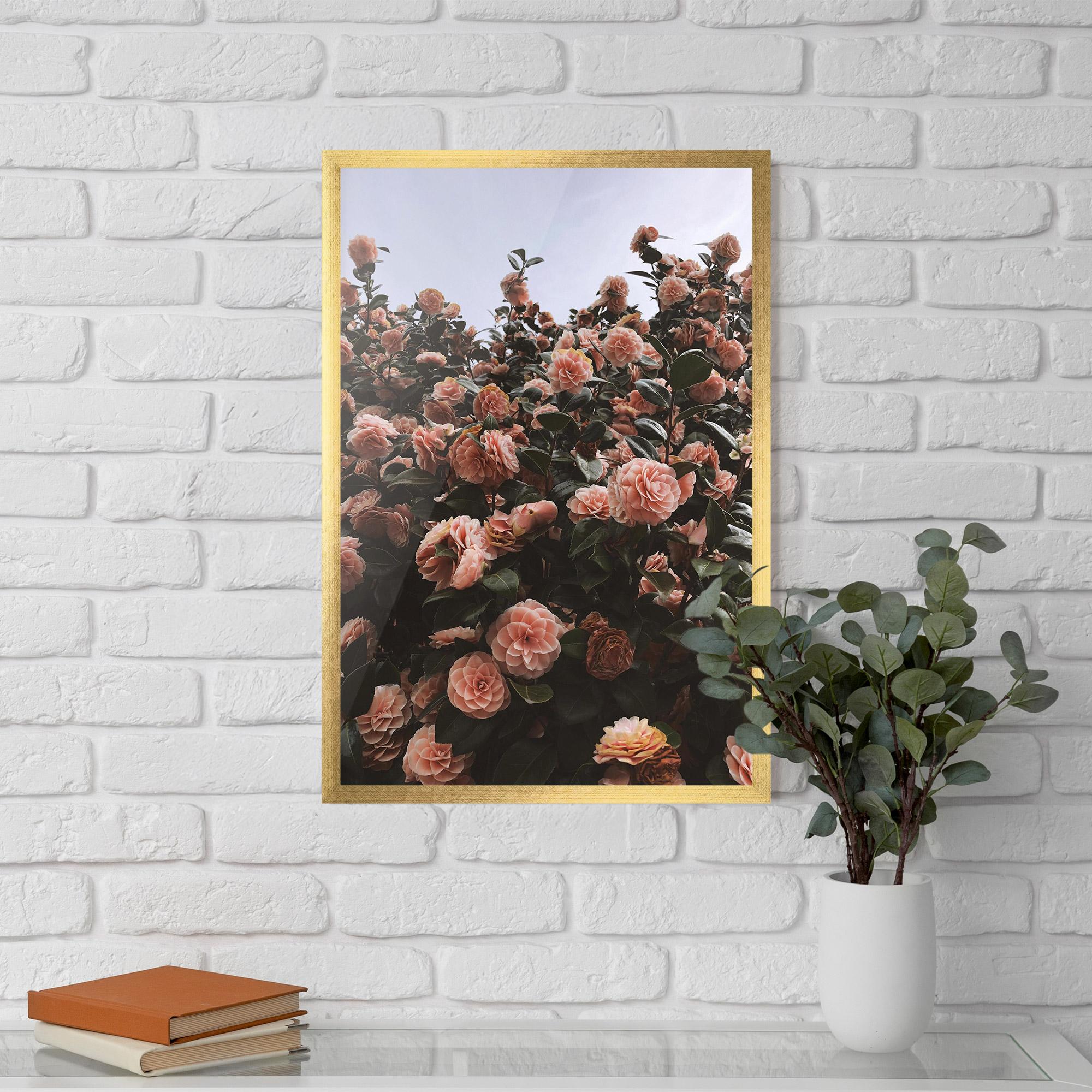 Gerahmte Poster Rose Wild Wall mockup 5