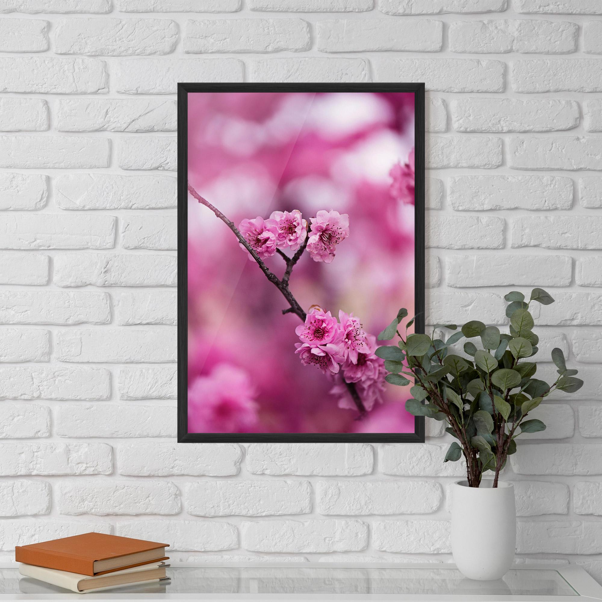 Gerahmte Poster Pink Flower Tree mockup 5