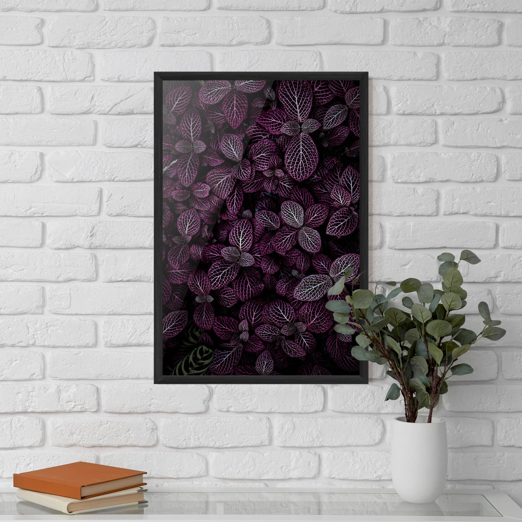 Gerahmte Poster Purple Leaves mockup 5