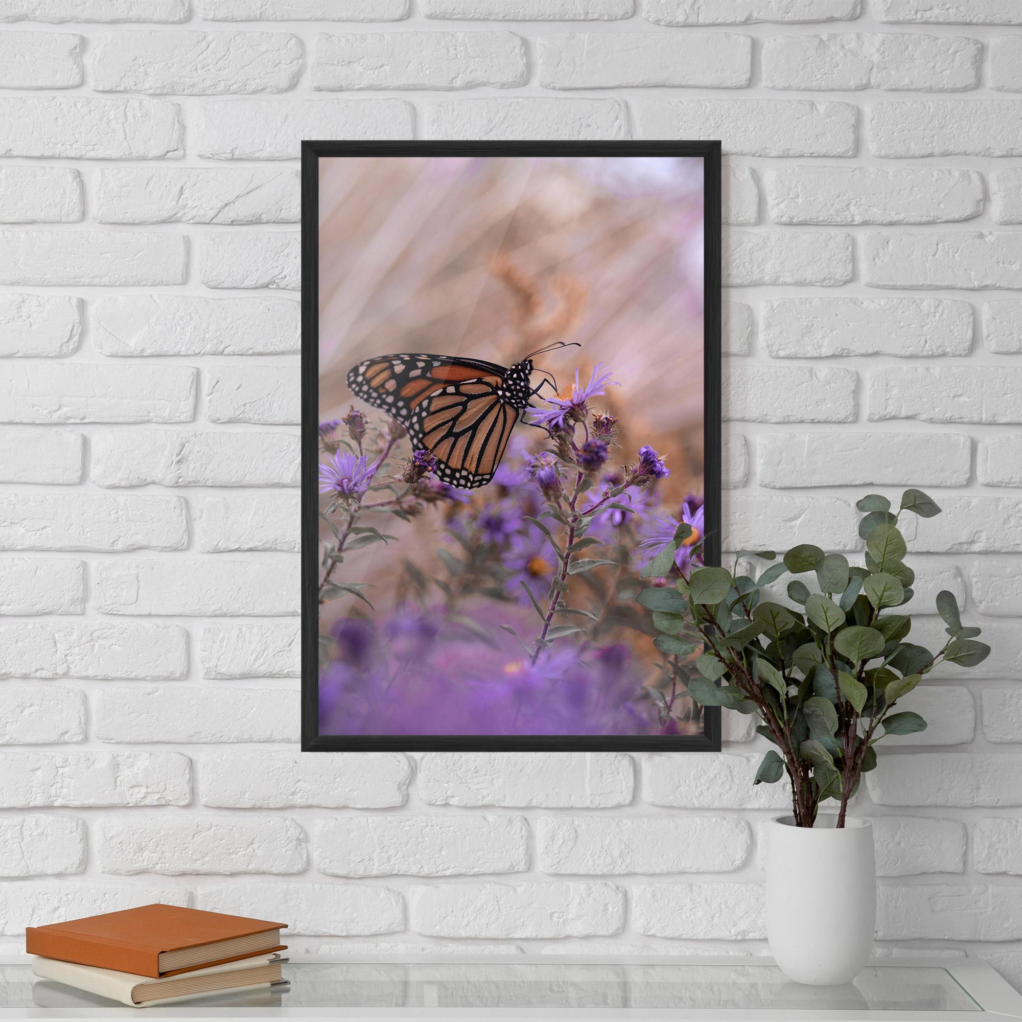 Gerahmte Poster Wild Plant Butterfly mockup 5