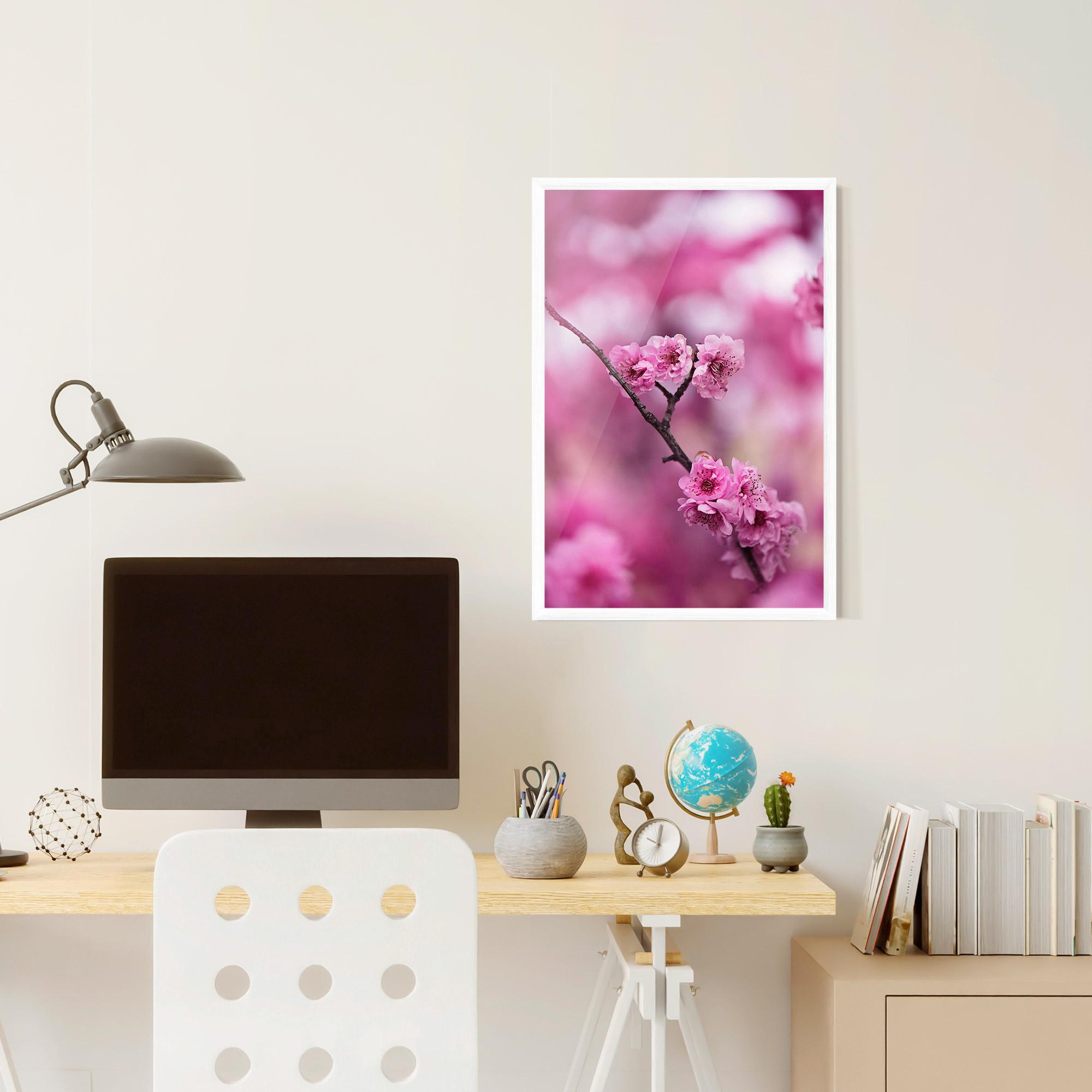 Gerahmte Poster Pink Flower Tree mockup 6