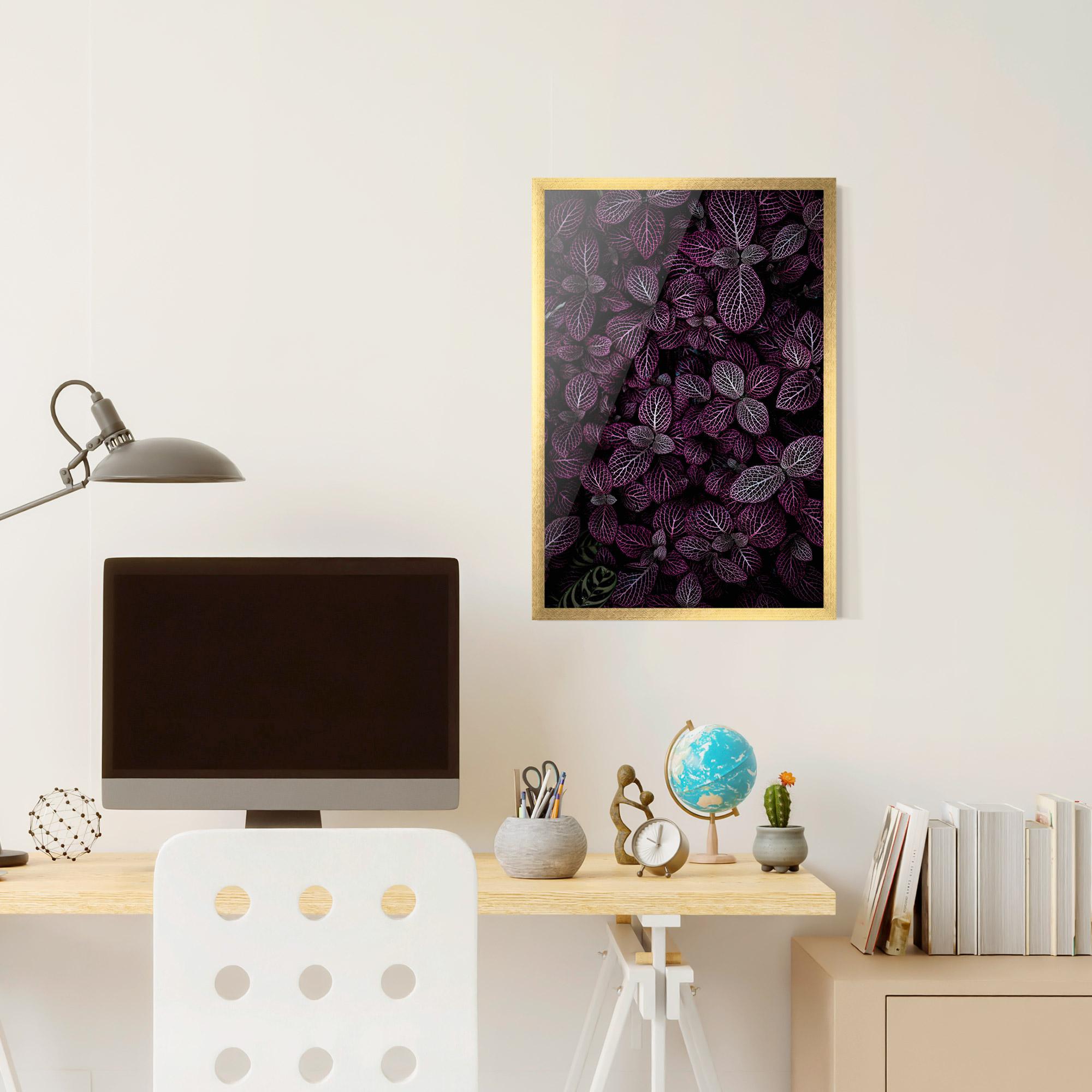 Gerahmte Poster Purple Leaves mockup 6