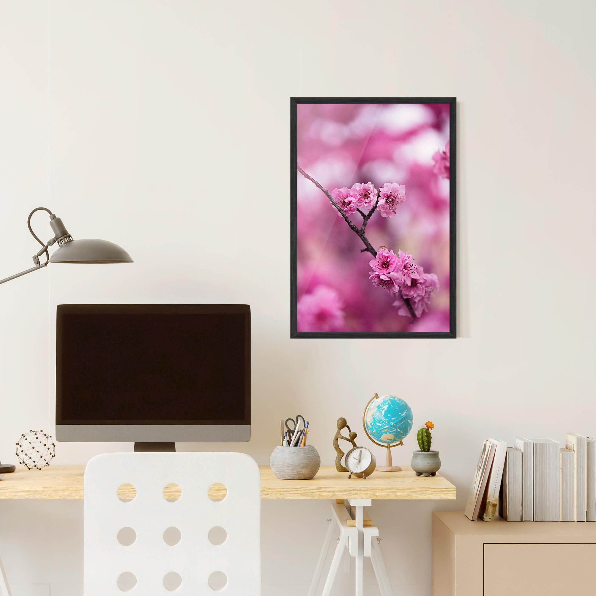 Gerahmte Poster Pink Flower Tree mockup 6