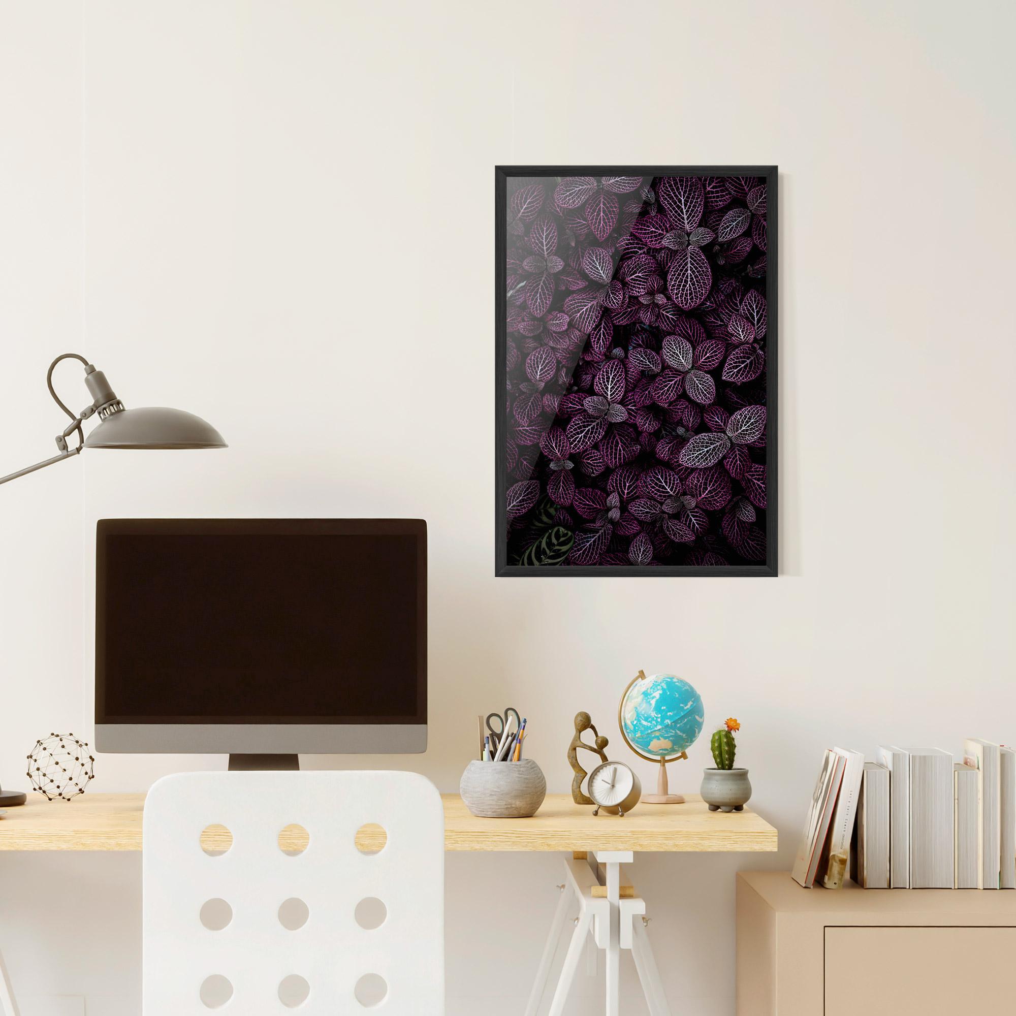 Gerahmte Poster Purple Leaves mockup 6