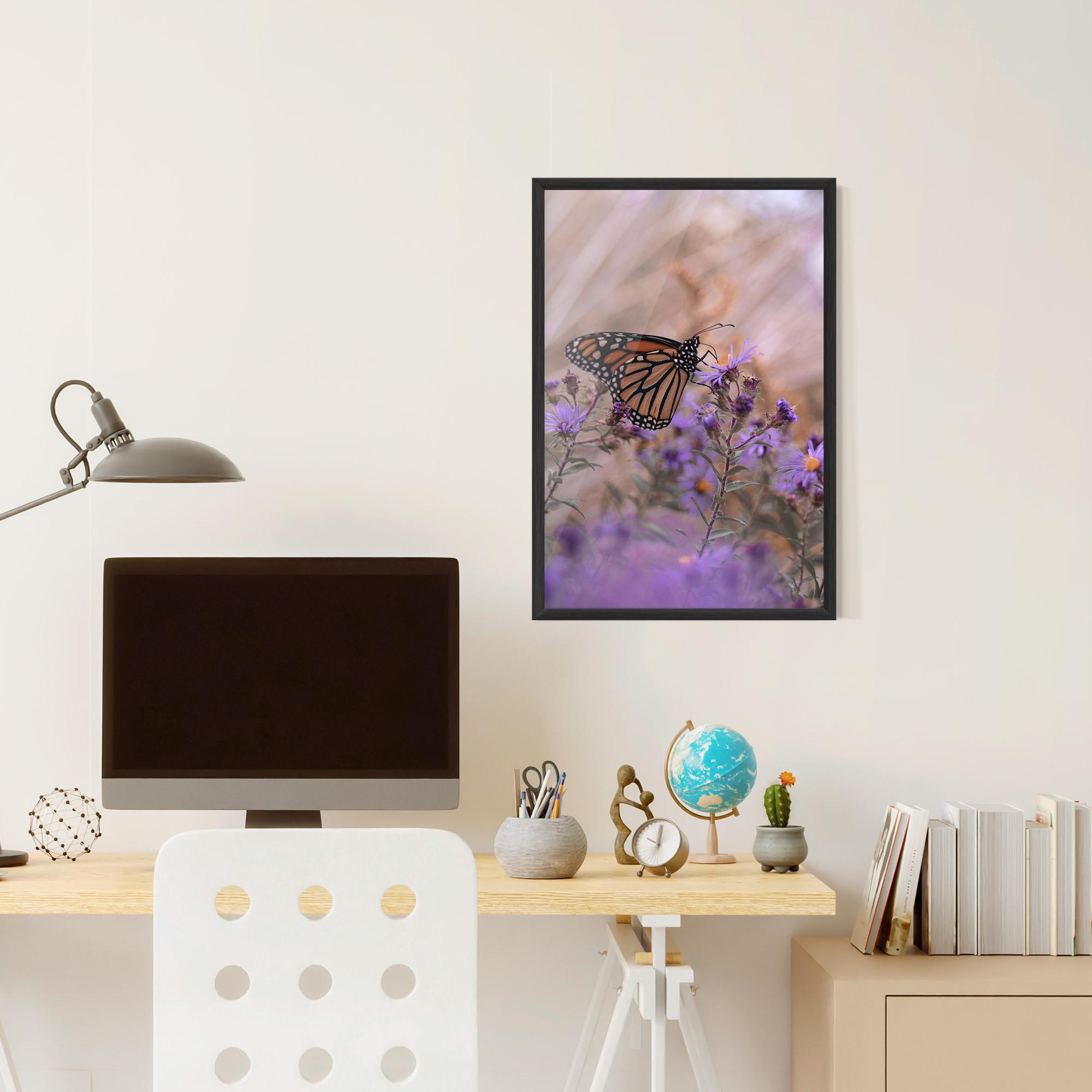 Gerahmte Poster Wild Plant Butterfly mockup 6