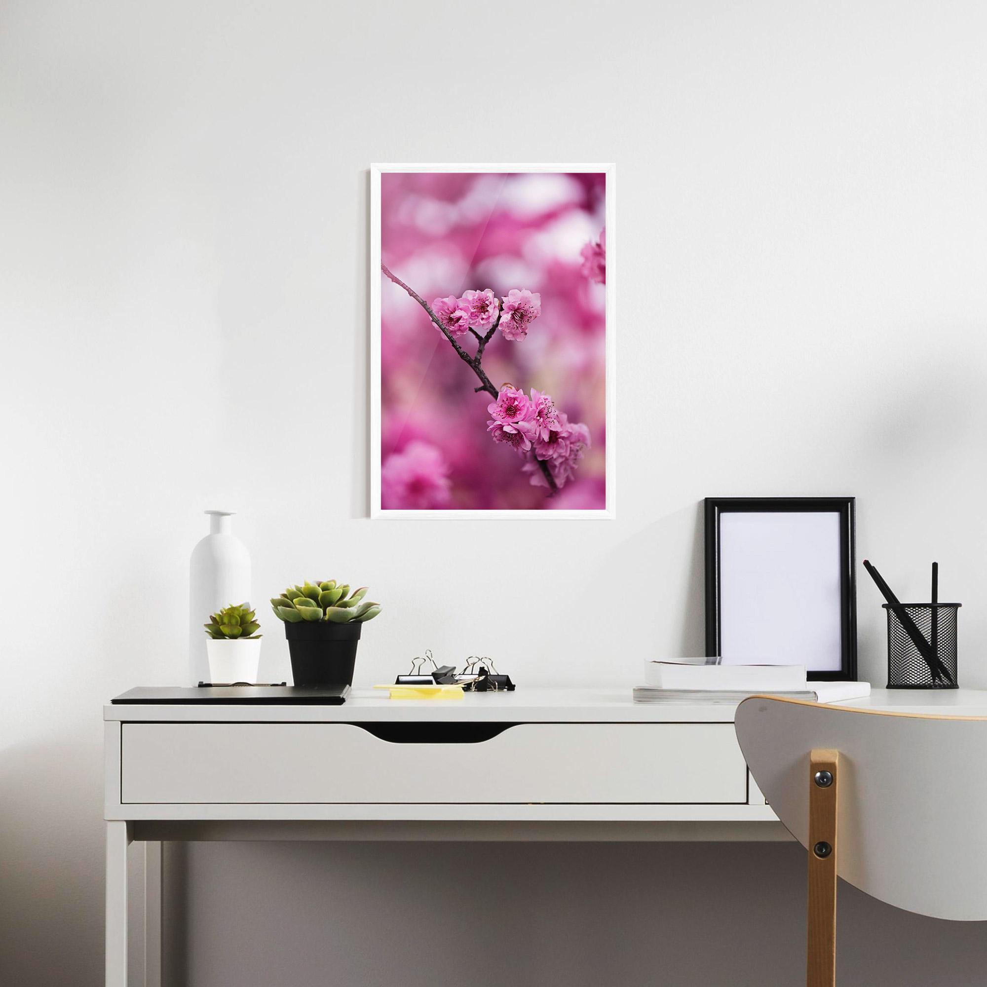 Gerahmte Poster Pink Flower Tree mockup 7
